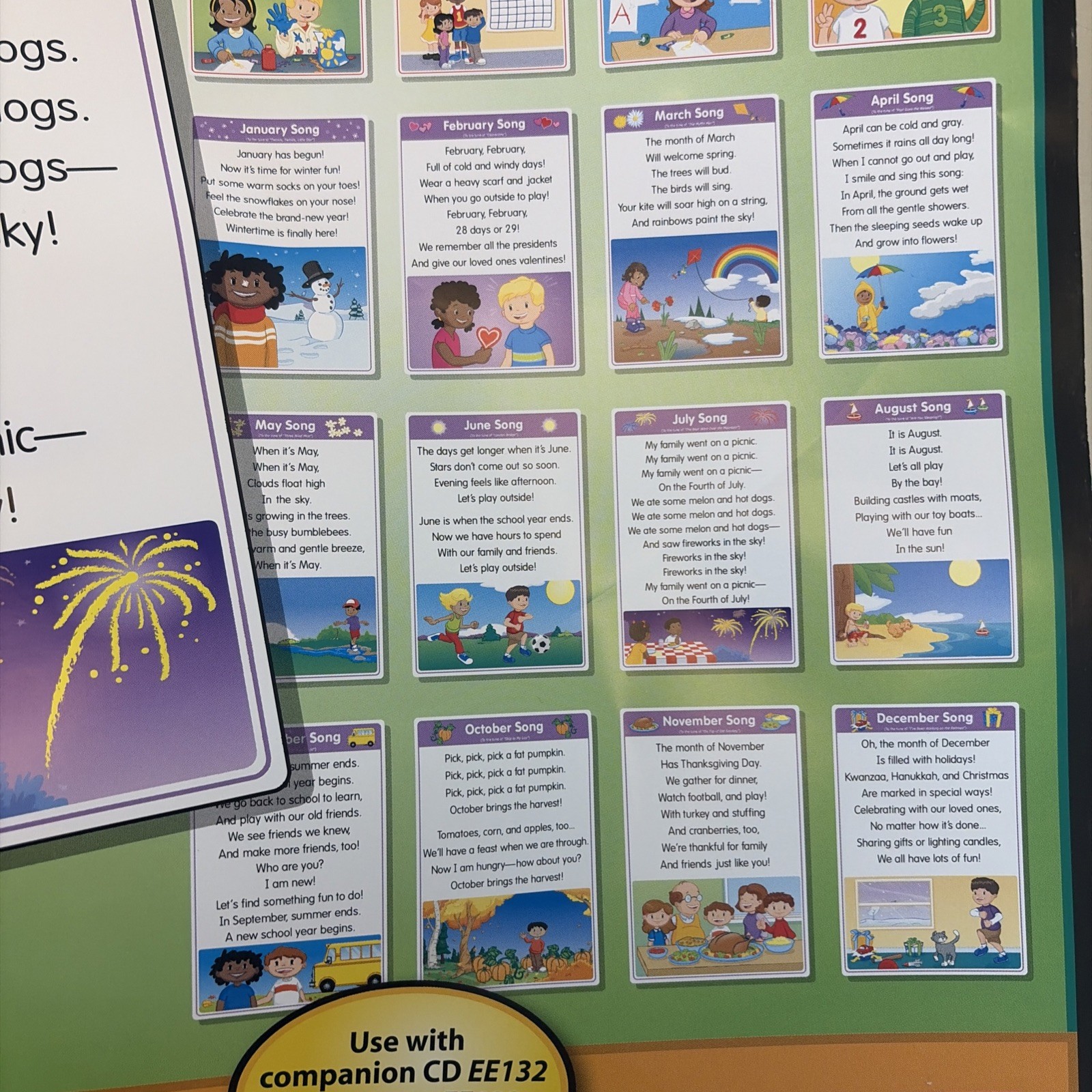 Lakeshore Learning Circle Time Song Poster Pack Classroom 20 Posters