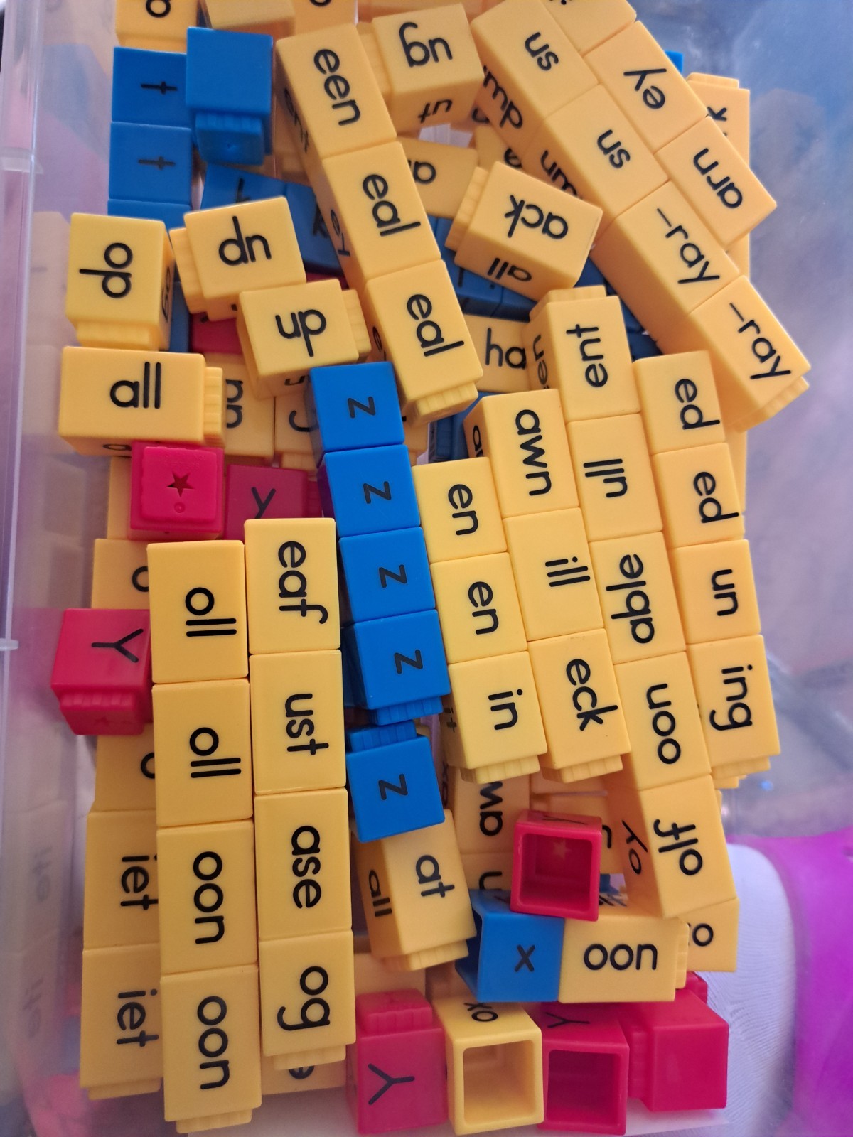 Reading rod’s educational spelling blocks Aprox. 140 Pieces.