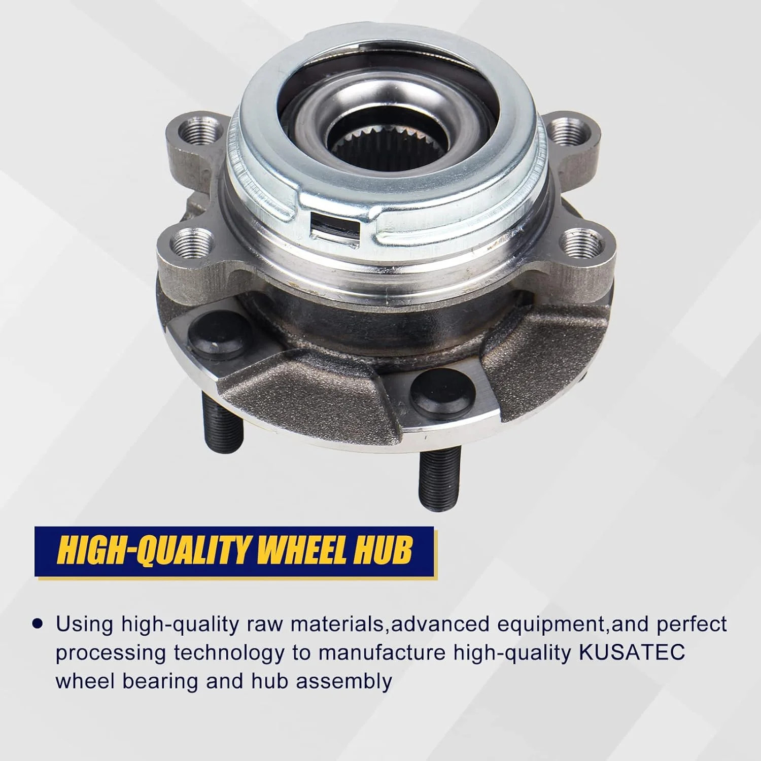KUSATEC 513296 Front Wheel Bearing and Hub Assembly Fit for Nissan Altima 2007-2