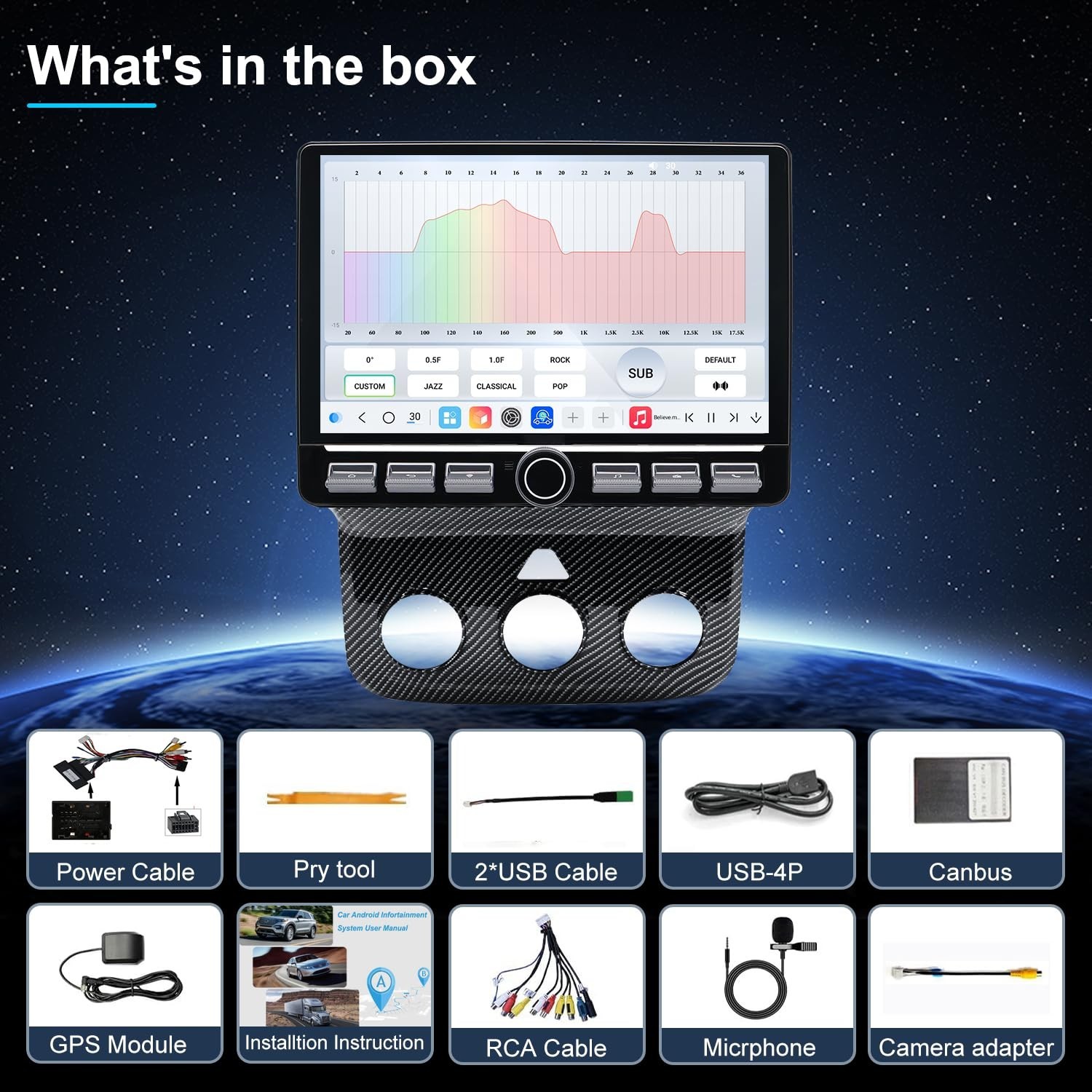 4G Network Radio for Dodge RAM 2013 2014 2015 2016 2017 2018 Upgrade,Carbon F…