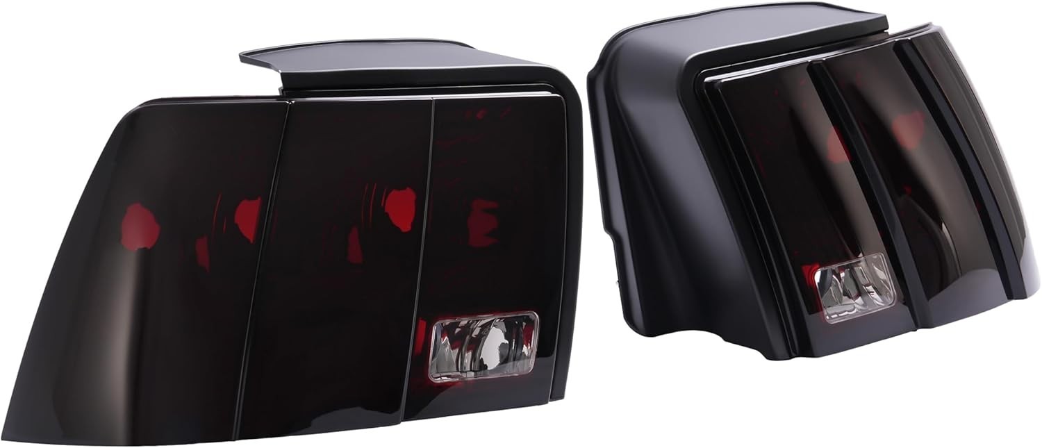 Pair Tail Lights Compatible with 1999-2004 Ford Mustang Replacement for FO281810