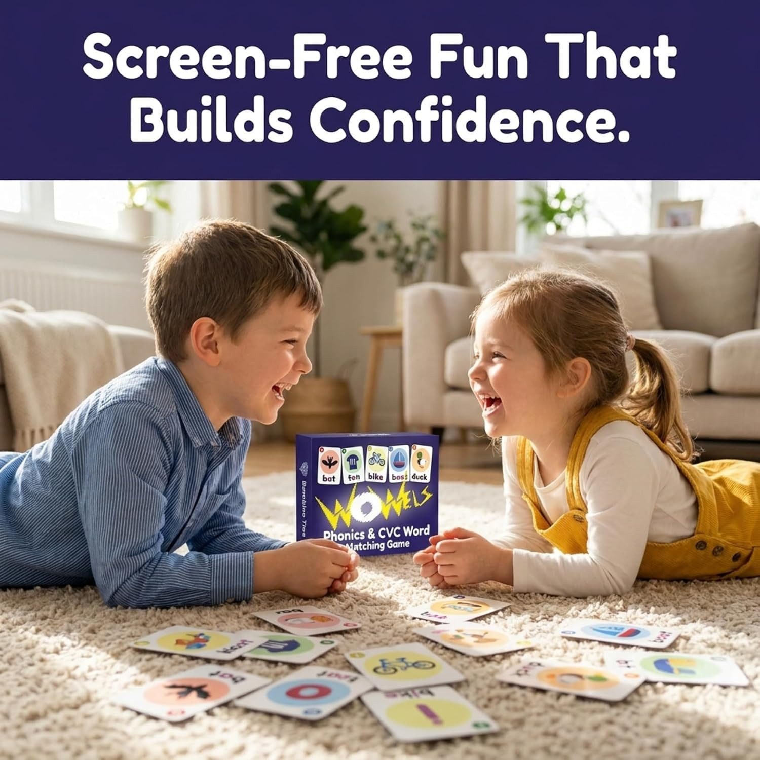 WOWELs Phonics and Vowel Sounds Card Game – Learn to Read Kindergarten 1st 2nd G