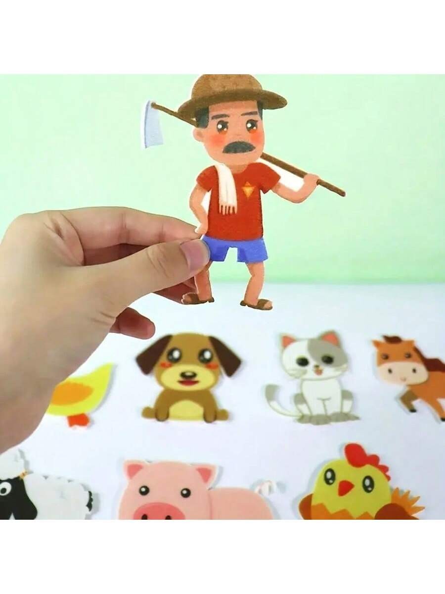 Old MacDonald A Farm Felt Story Set Flannel Board Kids Educational Toy 12PCS