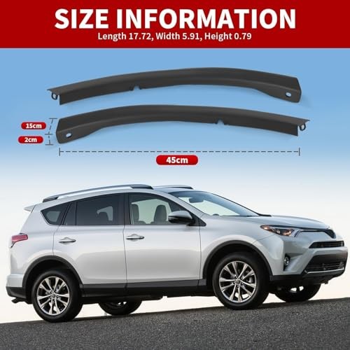 2PCS Front Bumper End Caps Compatible with RAV-Four 2016-2018 Textured Right