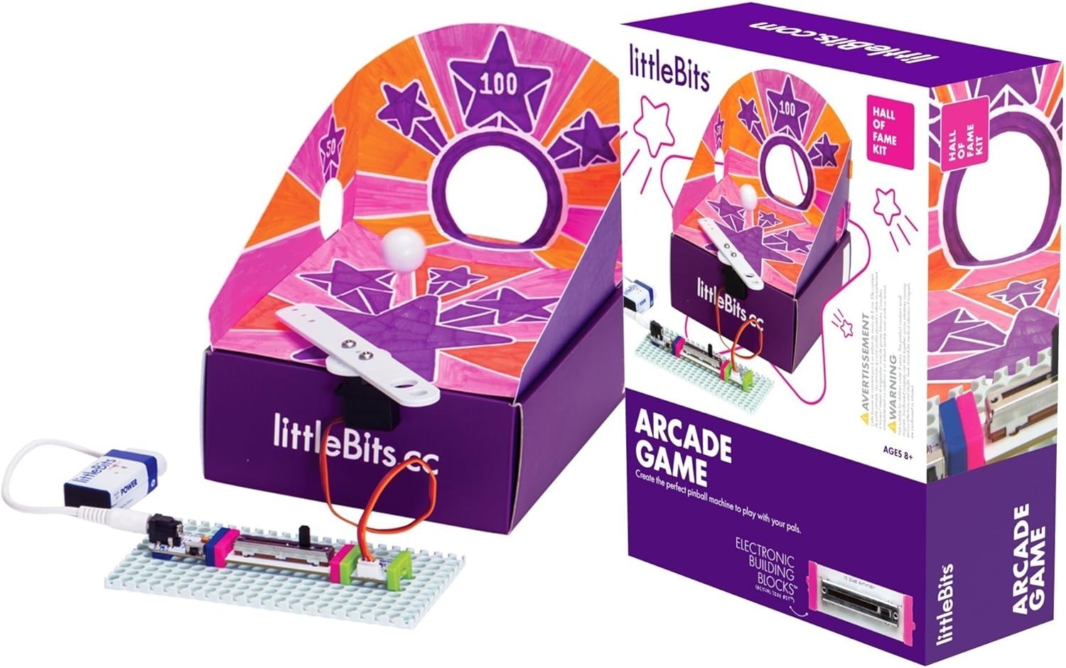 littleBits Starter Kit Hall of Fame Arcade Game, Purple