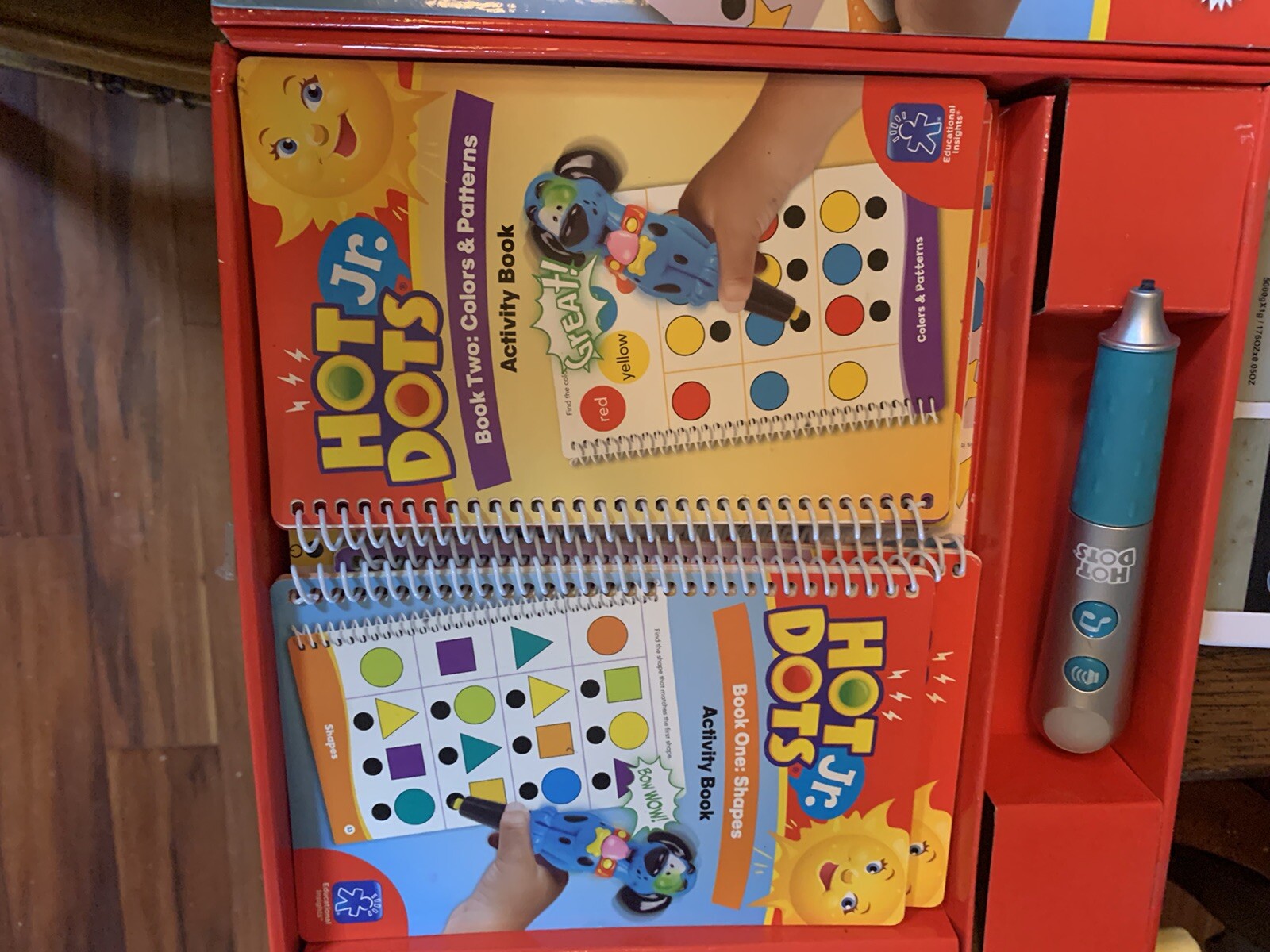 Hot Dots Jr PreK-1st grade 4 interactive Books with self-correcting talking pen