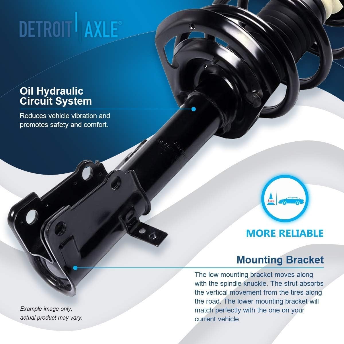 Detroit Axle – Front Struts Sway Bars for V6 2009-2019 Dodge Journey Complete 2