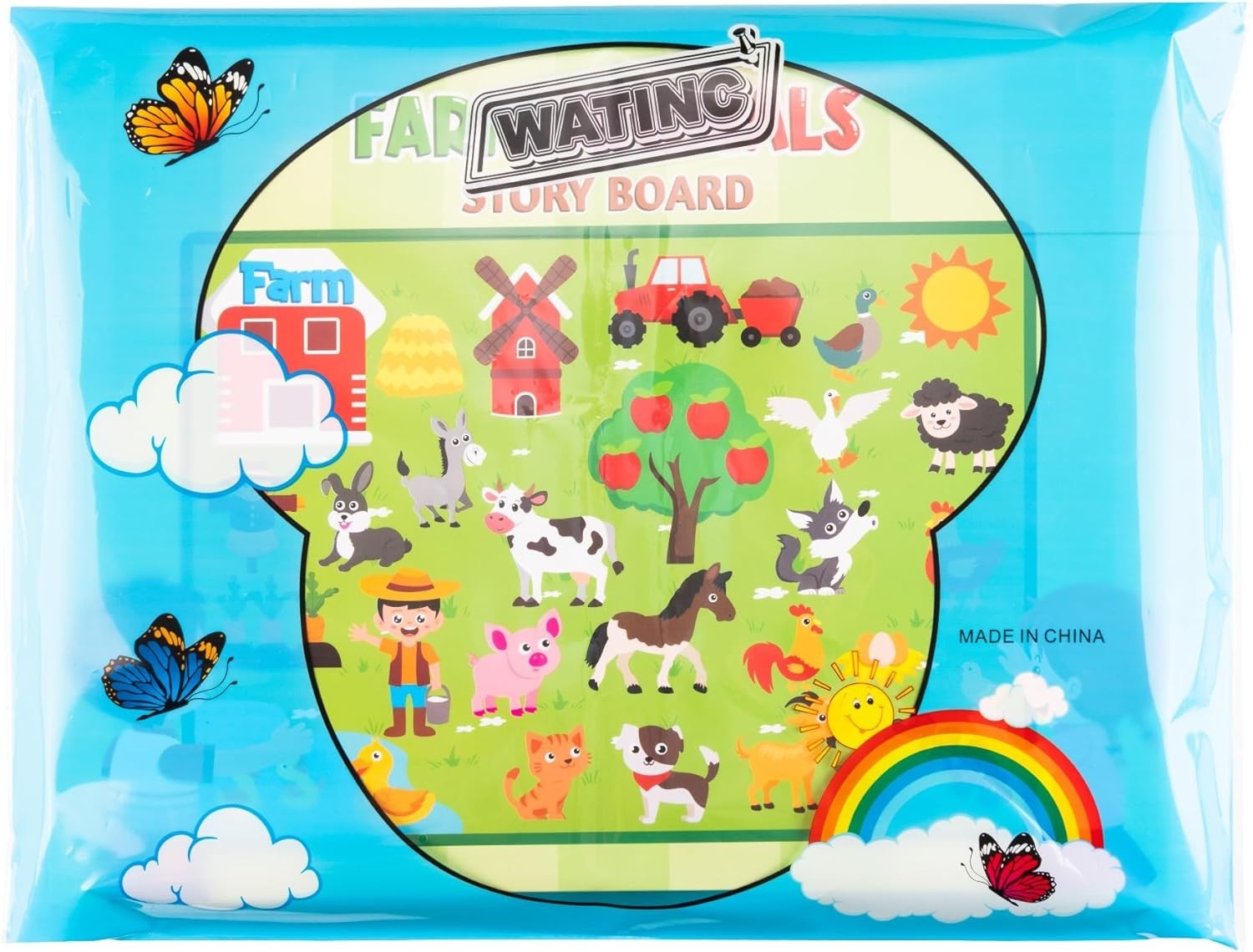 Interactive 38-Piece Farm Felt Board for Kids – Enhance Reading & Creativity