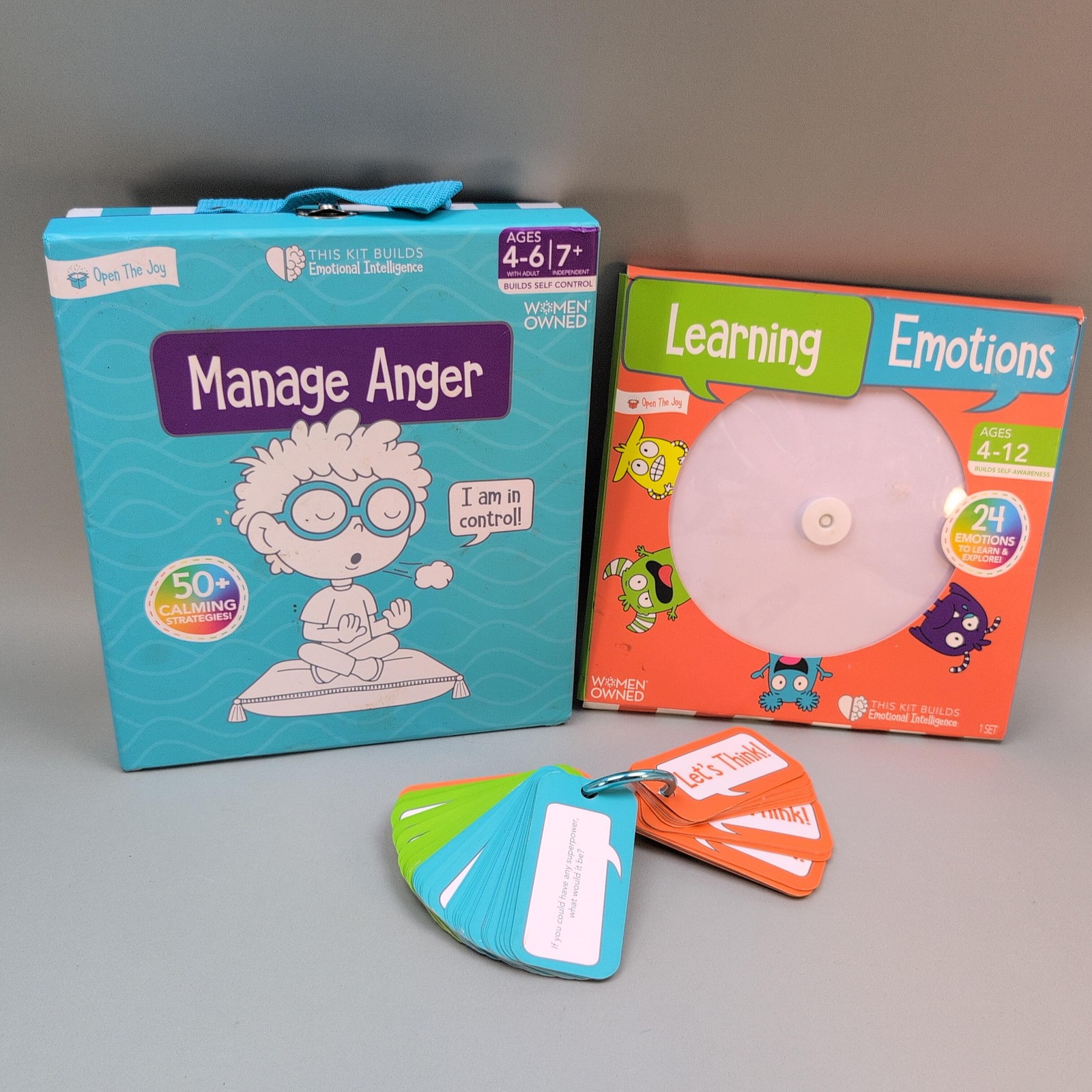 Open The Joy Learning Emotions Spinner & Manage Anger Kit Lot Kids Multicolor