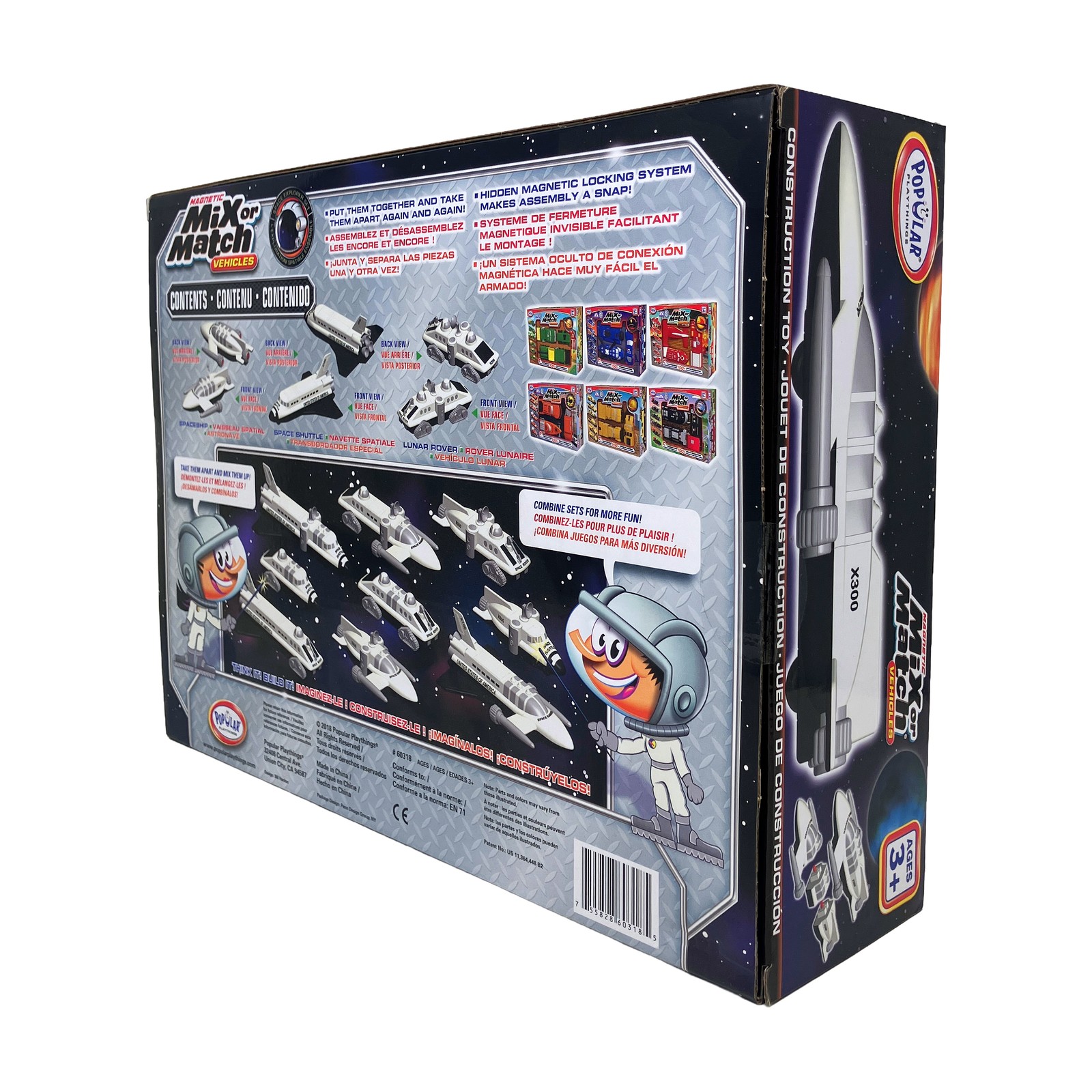 New – Popular Playthings Magnetic Mix or Match Vehicles: Space Explorer Set