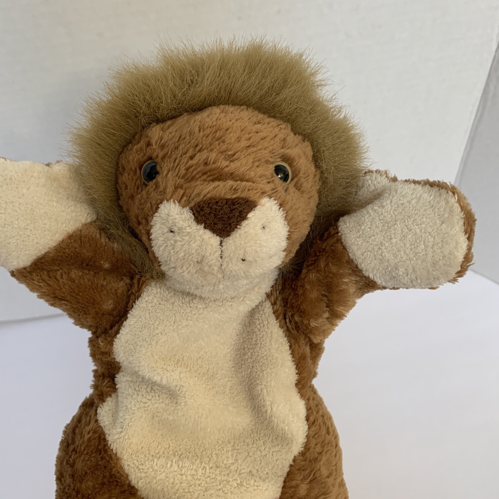 Lion Full Body puppet plush stuffed animal Zoo Wild Safari Mane Pretend Play 12”