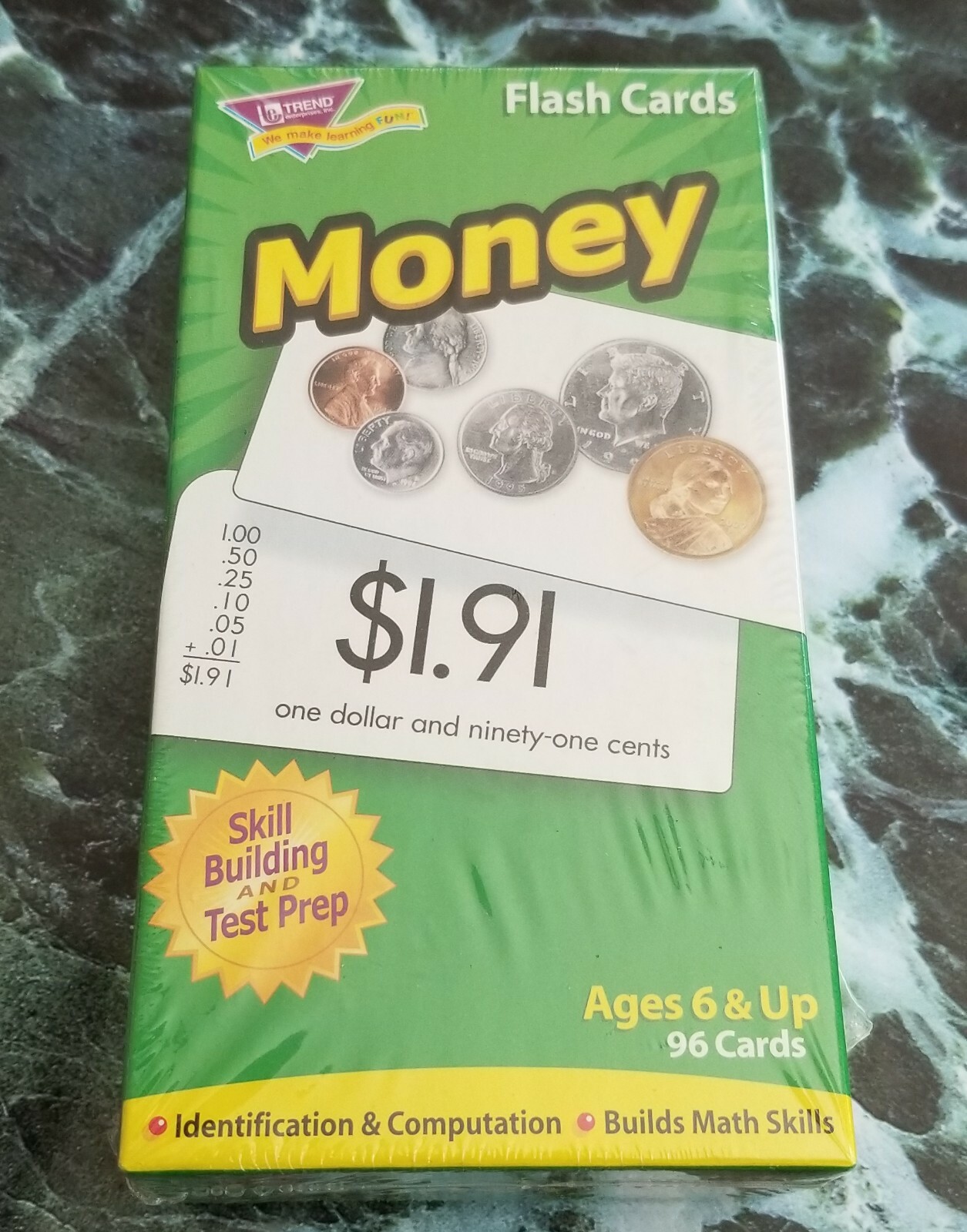 Trend Flash Cards – 90+ Cards Per Box, Money, Time, Add, Subtract – Skill Build
