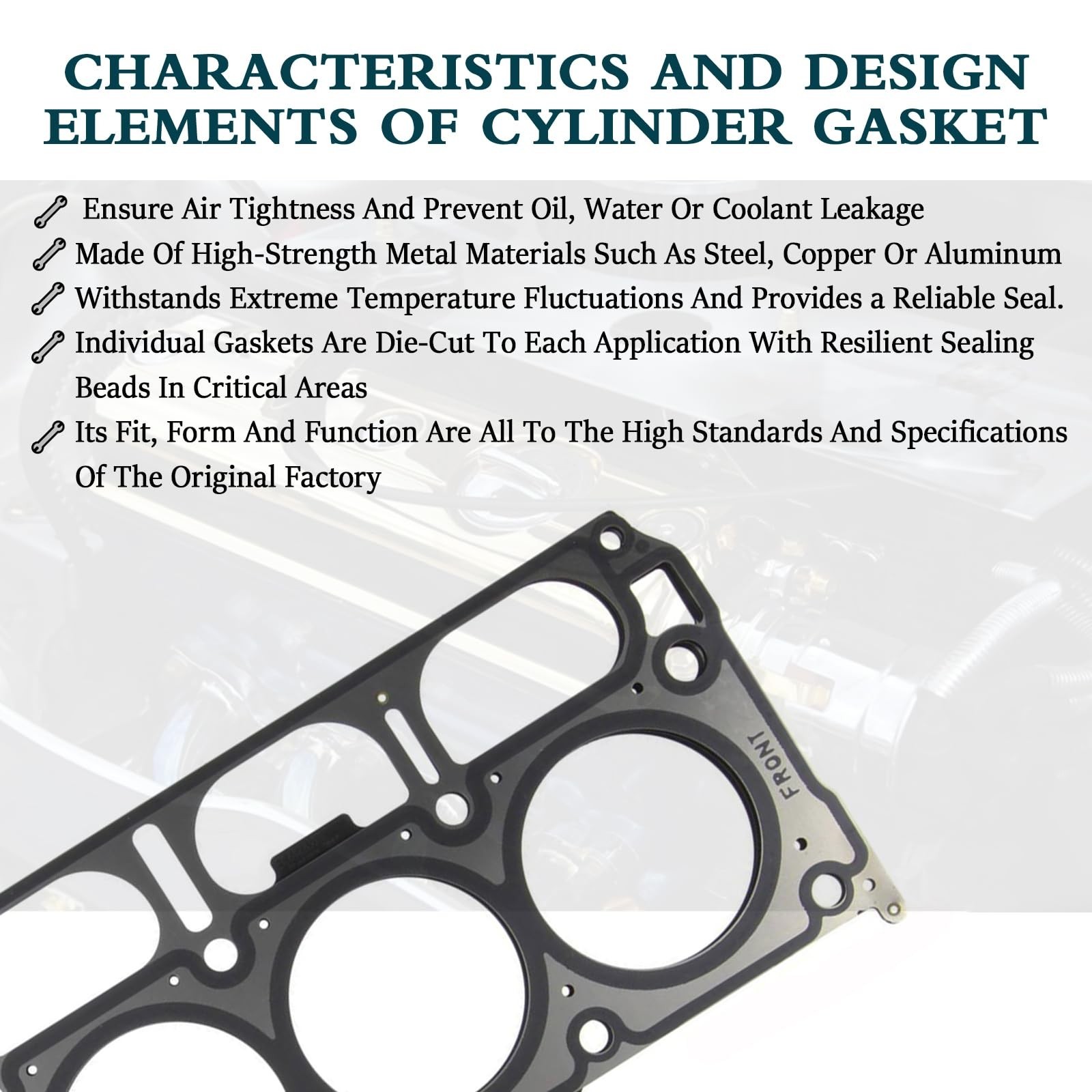 5-Layer MLS Head Gaskets with Head Bolts Kit Fit for GM Chevrolet Silverado 1…