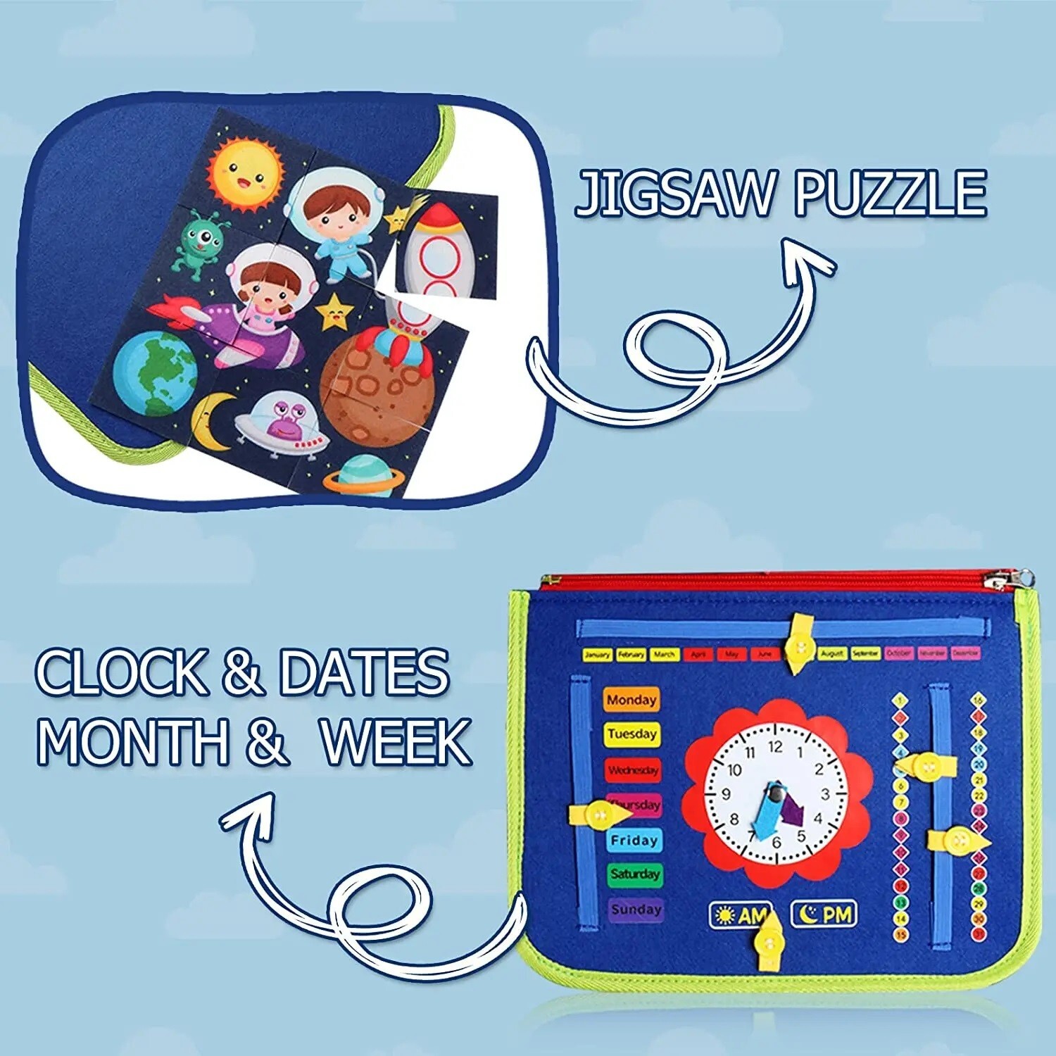 Activity Sensory Learning Toy Montessori Board, Preschool Kids Toys. Ship Fast!