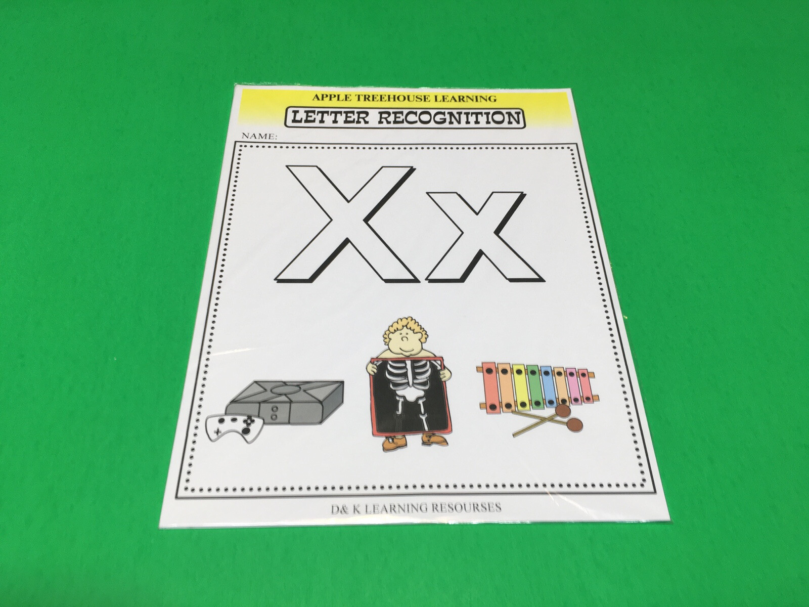 Letter Xx – Apple Treehouse Worksheets – Preschool Teaching supplies 20pgs