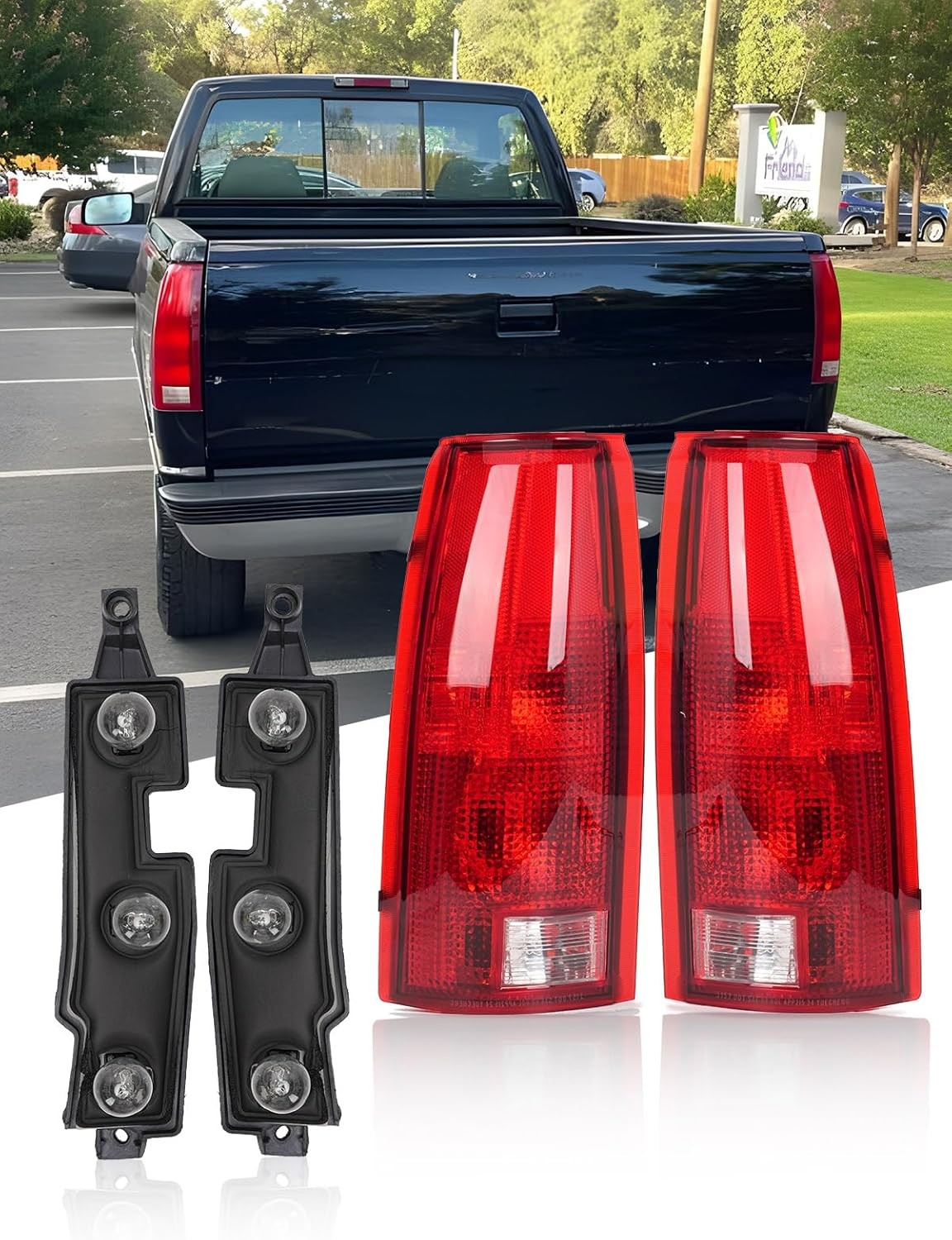 Tail Light Assembly for 1988-1998 Chevy GMC Silverado Sierra C/K 1500 2500 3500,