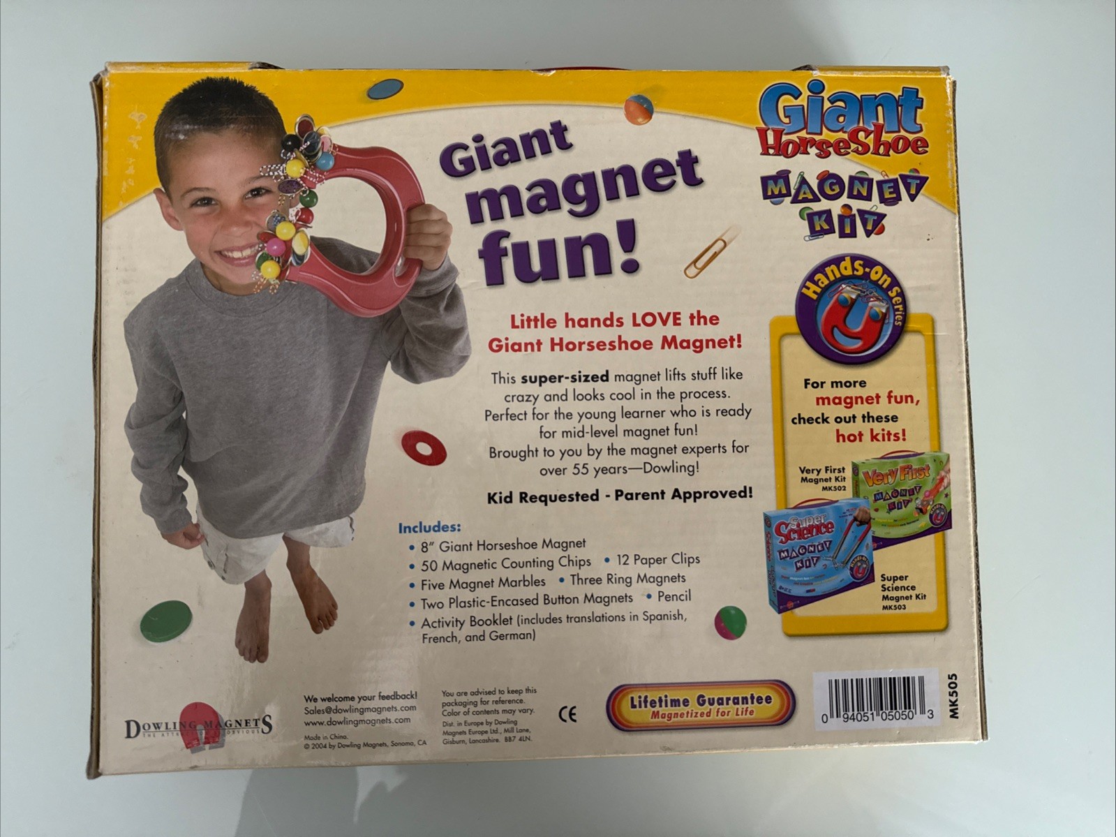 Giant Horseshoe Magnet Kit Dowling Magnets 2004 Complete Science Education Toy