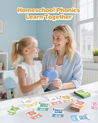 Phonics Talking Flash Cards for Toddlers 3-8, Airbition Learn to Read in 20 Stag