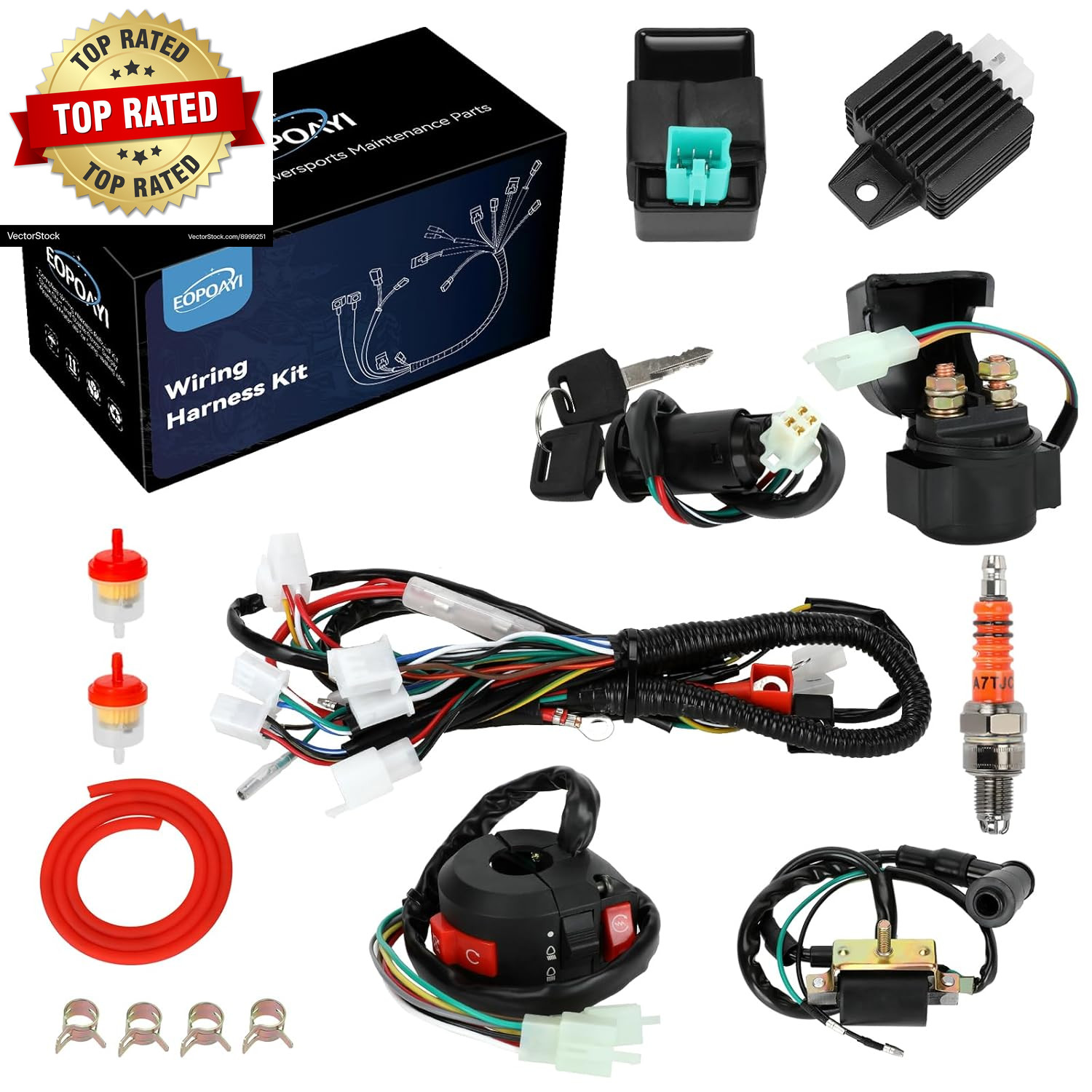 Electric Wiring Harness Kit Compatible with Taotao Coolster 110Cc 125Cc Chinese