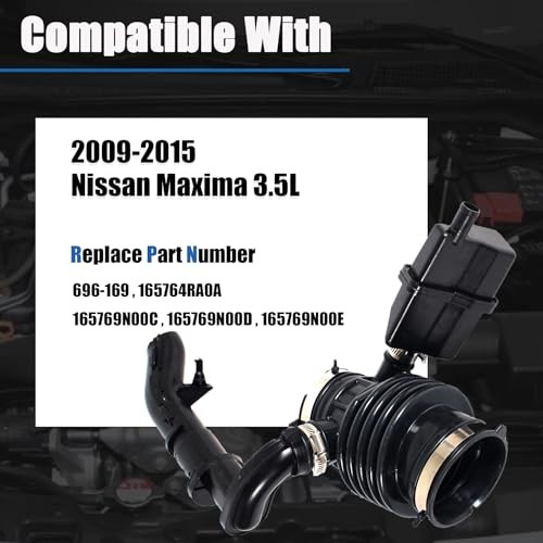 696-169 Engine Air Intake Hose Compatible with 2009-2015 Nissan Maxima 3.5L