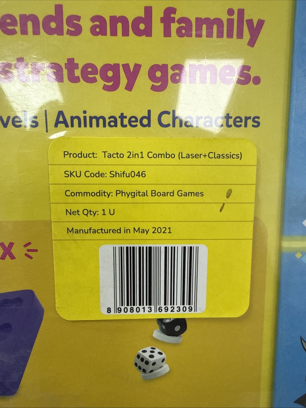 Shifu TacTo 2-in-1 combo Laser+Classics Board Games