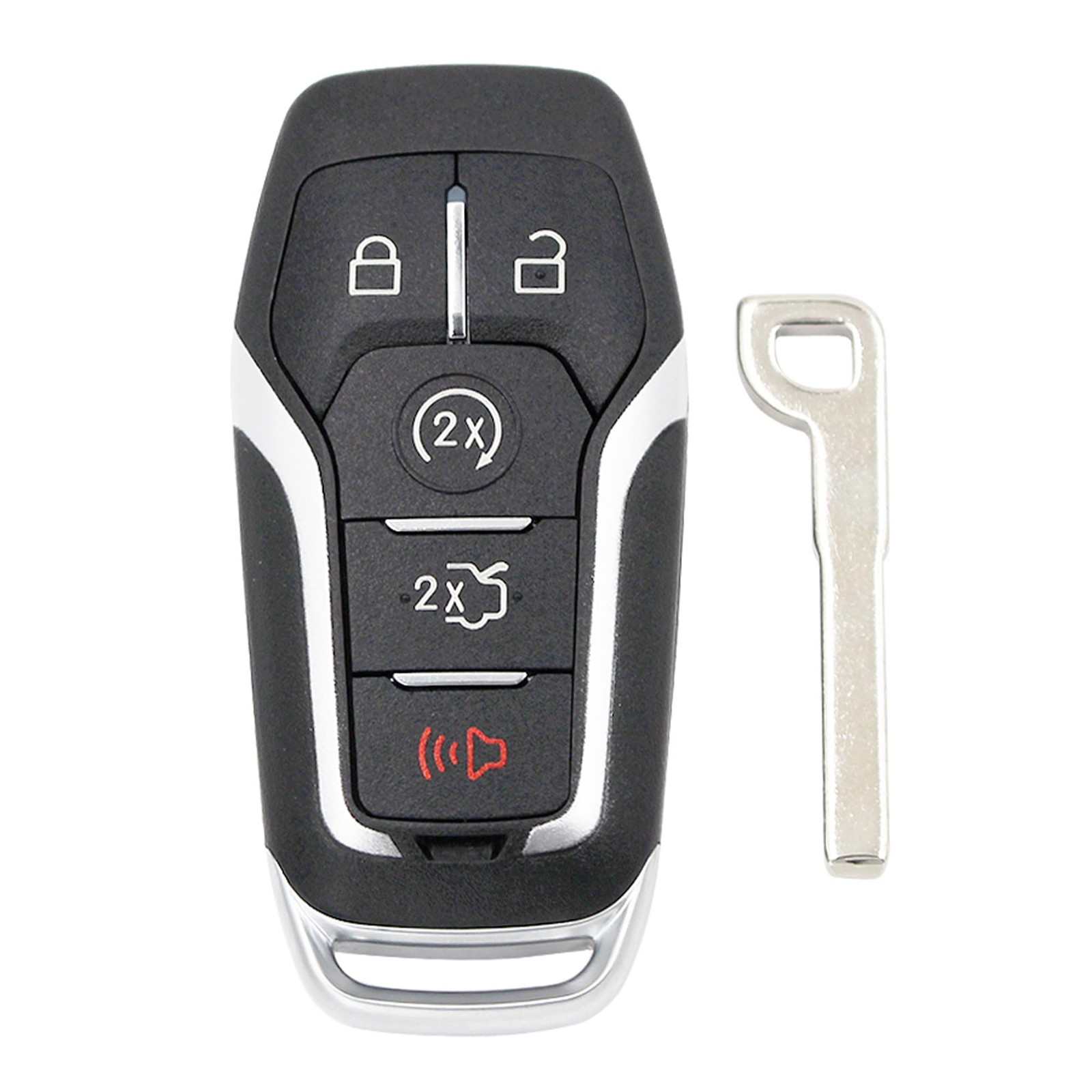 MechanMagic Smart Key Fob Shell Case Cover Replacement Fit for Ford Black