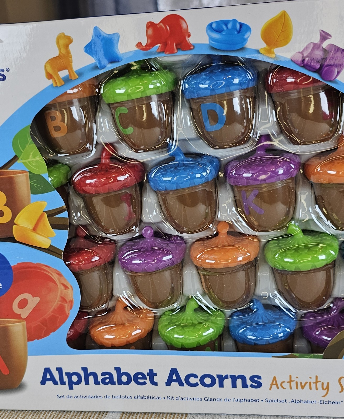 Learning Resources Alphabet Acorns Activity Set, 78 Pieces, Homeschooling New