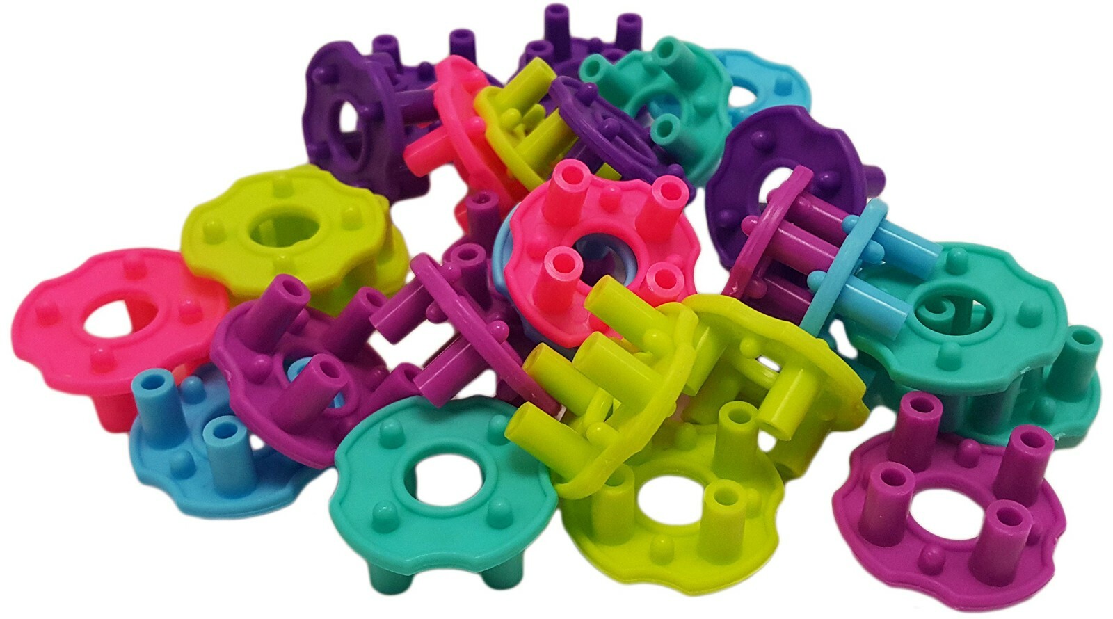 Bulk Set of Building Block Sets – Brick, Table , Armed Circular Style – Assorted