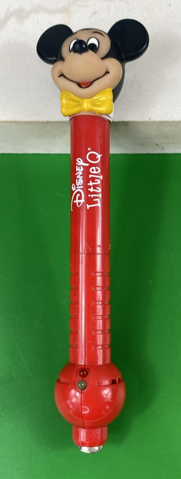 Questron Mickey Mouse Little Q Pen DISNEY Works Lights And Sounds Vintage 7″