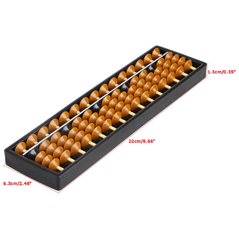 Plastic Abacus 15 Digits Tool Kid s Math Learn Aid Caculating Toys