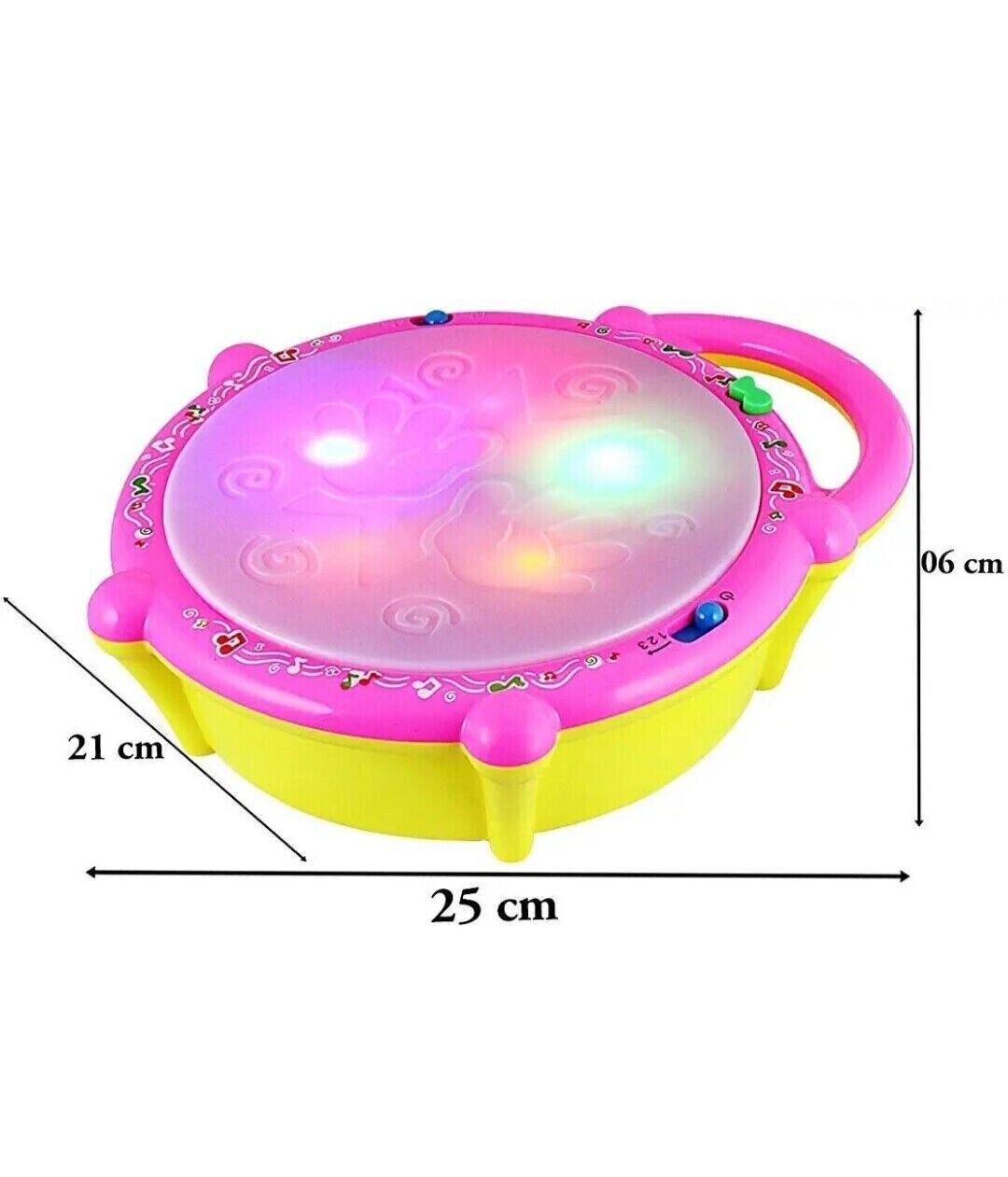 Flash Drum with 3D Lights, Music Baby Toy for Kid Boy Girl 2+ Years Kids