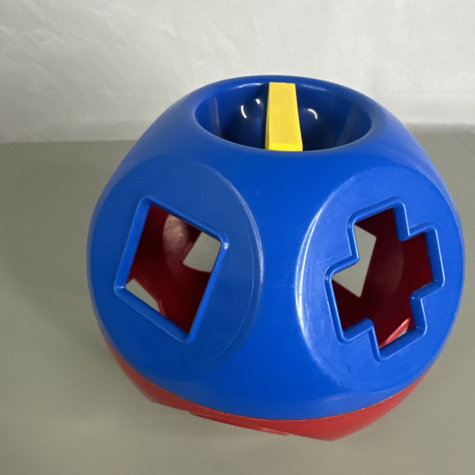 Vintage Blue Red Tupperware Shape O Ball Numbers Sorter Tupperkids Kid Toy 9 PCS