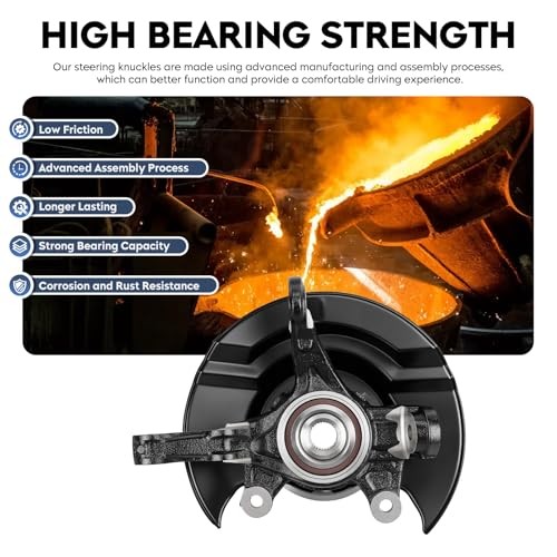 Front Right Steering Knuckle & Wheel Bearing Hub Assembly Fit for Honda CR-V