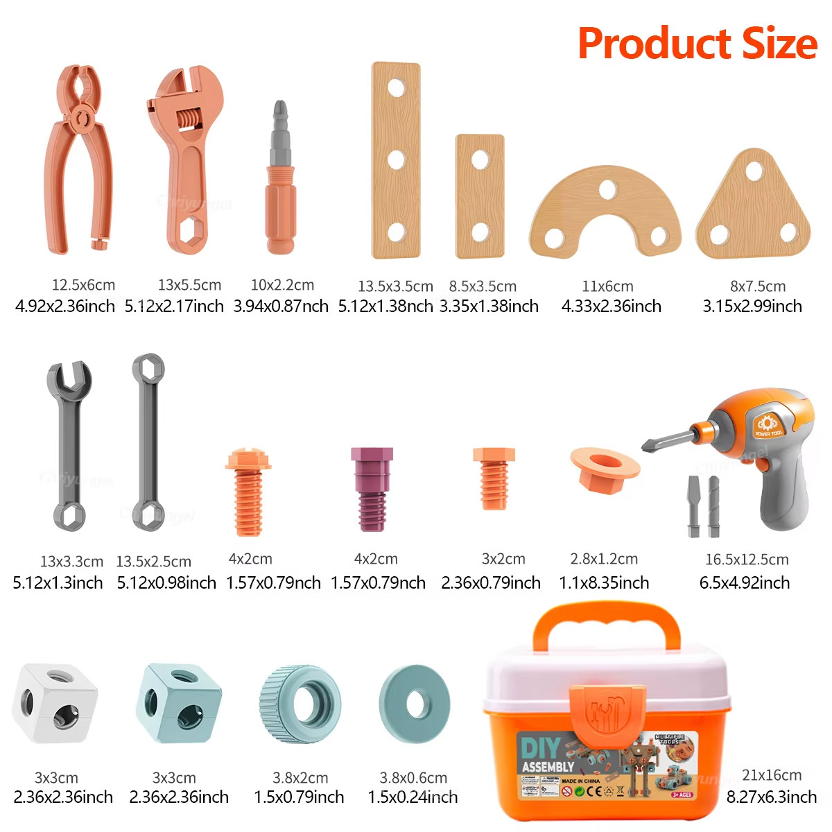 Ensemble D’Outils Pour Enfants, Kit De Jouets D’Assemblage D’Écrou De Bricolage,