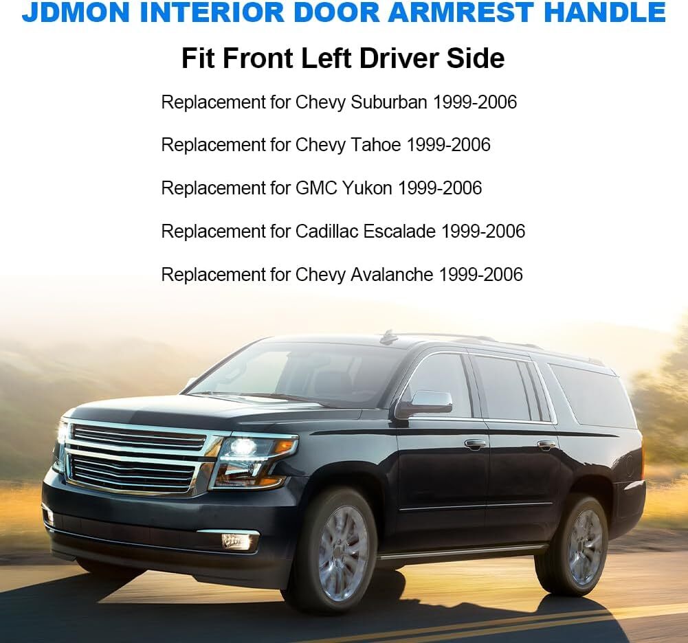 JDMON Front Left Driver Interior Door Armrest Handle Replacement for 1999-2006