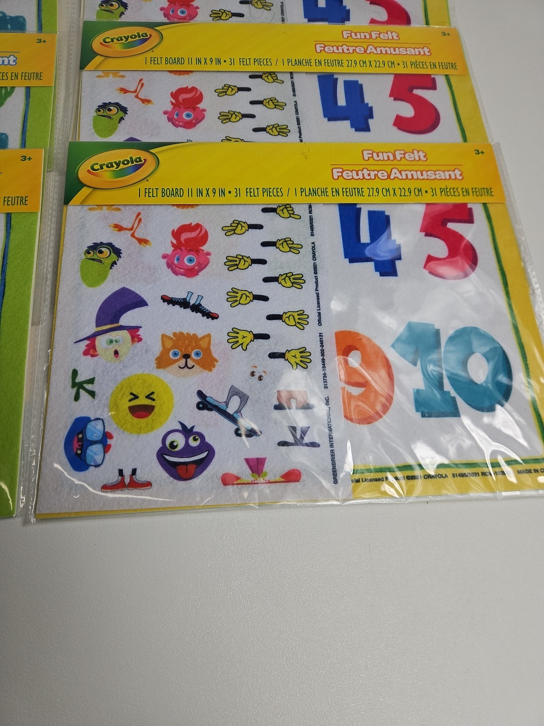 Crayola Set of 6 Fun Felt Colors Shapes Activity Kits Teachers Silly Numbers