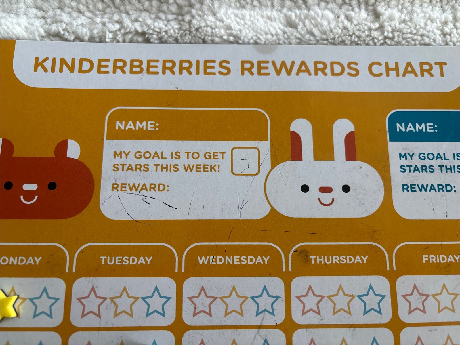 Kinderberries Magnetic Rewards Chart Behavior Goals Chors Chart Dry Erase
