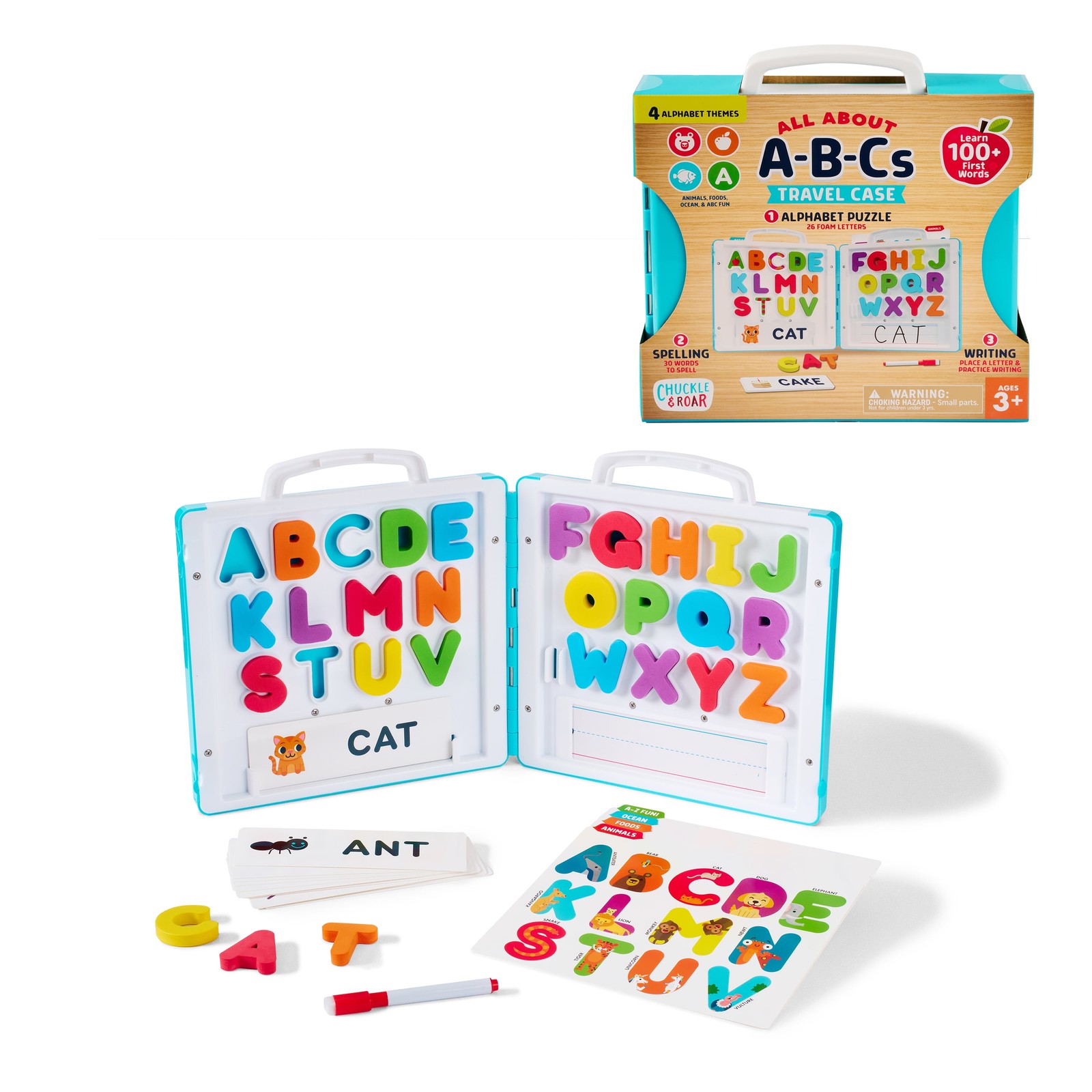 Chuckle & Roar First Words All About A-B-C’s Travel Case for Preschool Children