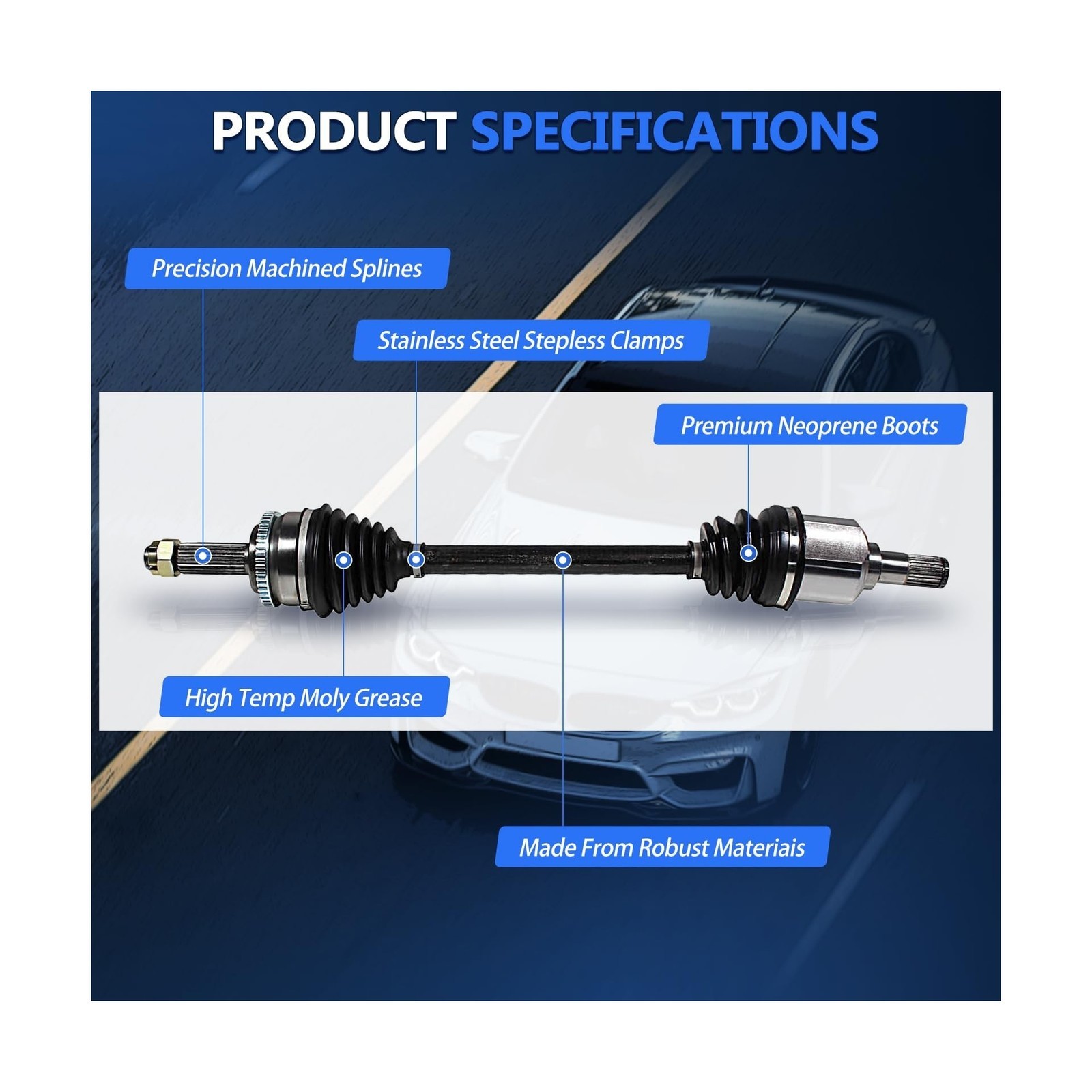 CV Axle Assembly – Fit For Nissan Rogue 2008-2015, AWD 2.5L, Set of 2
