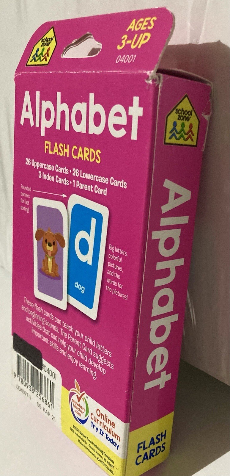 School Zone Alphabet Flash Cards Deck Home School Age 3+