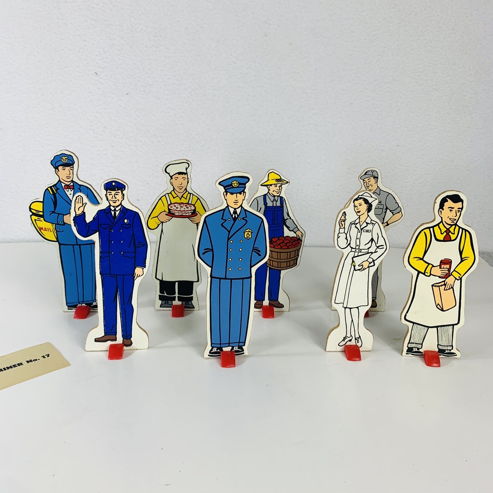 VTG Judy Story Set Of 8 Community Workers Stands Educational Collectibles 60s