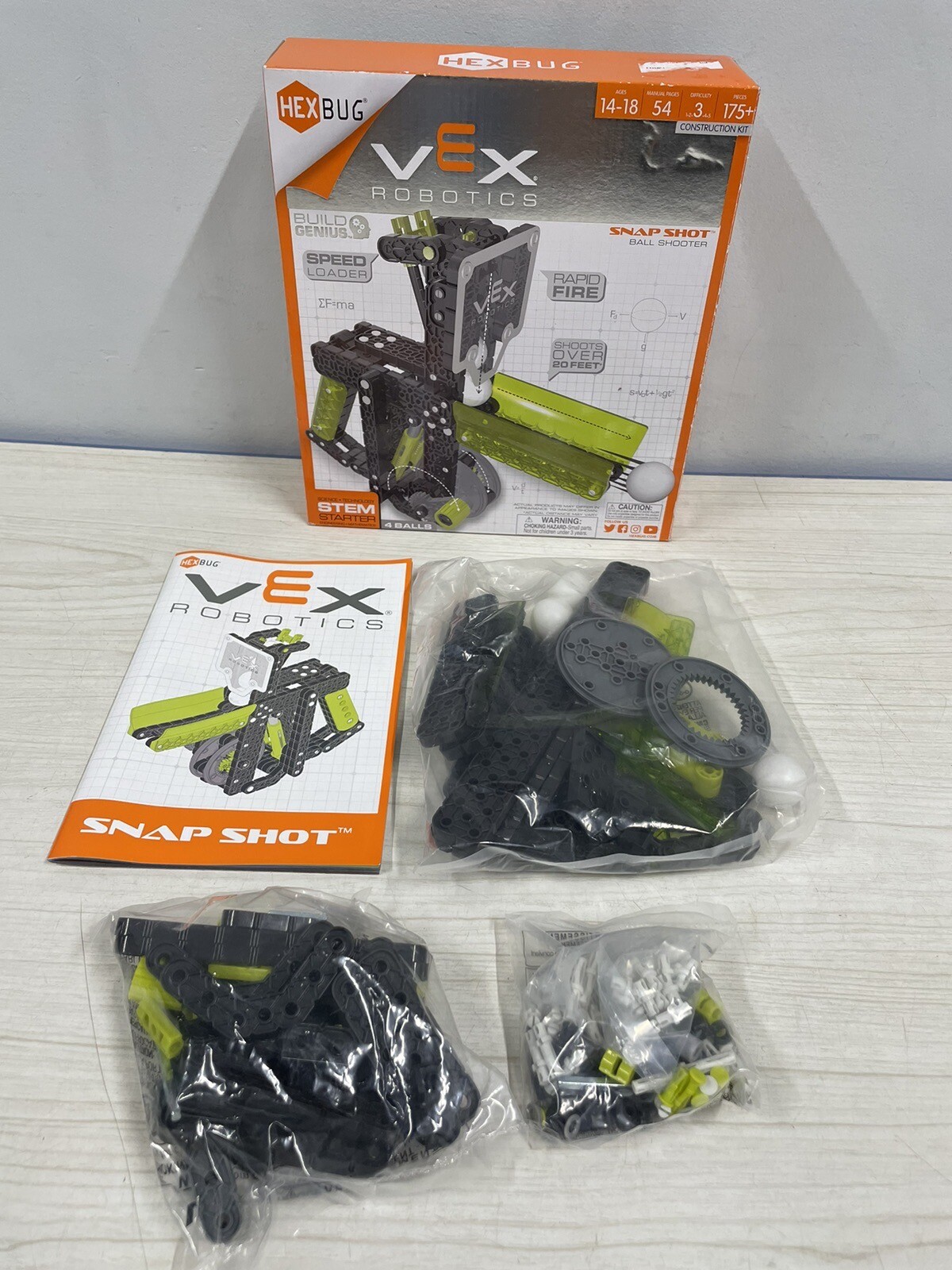 HEXBUG – VEX Robotics Snap Shot Ball Shooter Contruction Kit 14+ NIB