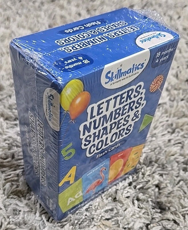Skillmatics Thick Flash Cards for Toddlers – Letters, Numbers, Shapes & Colors