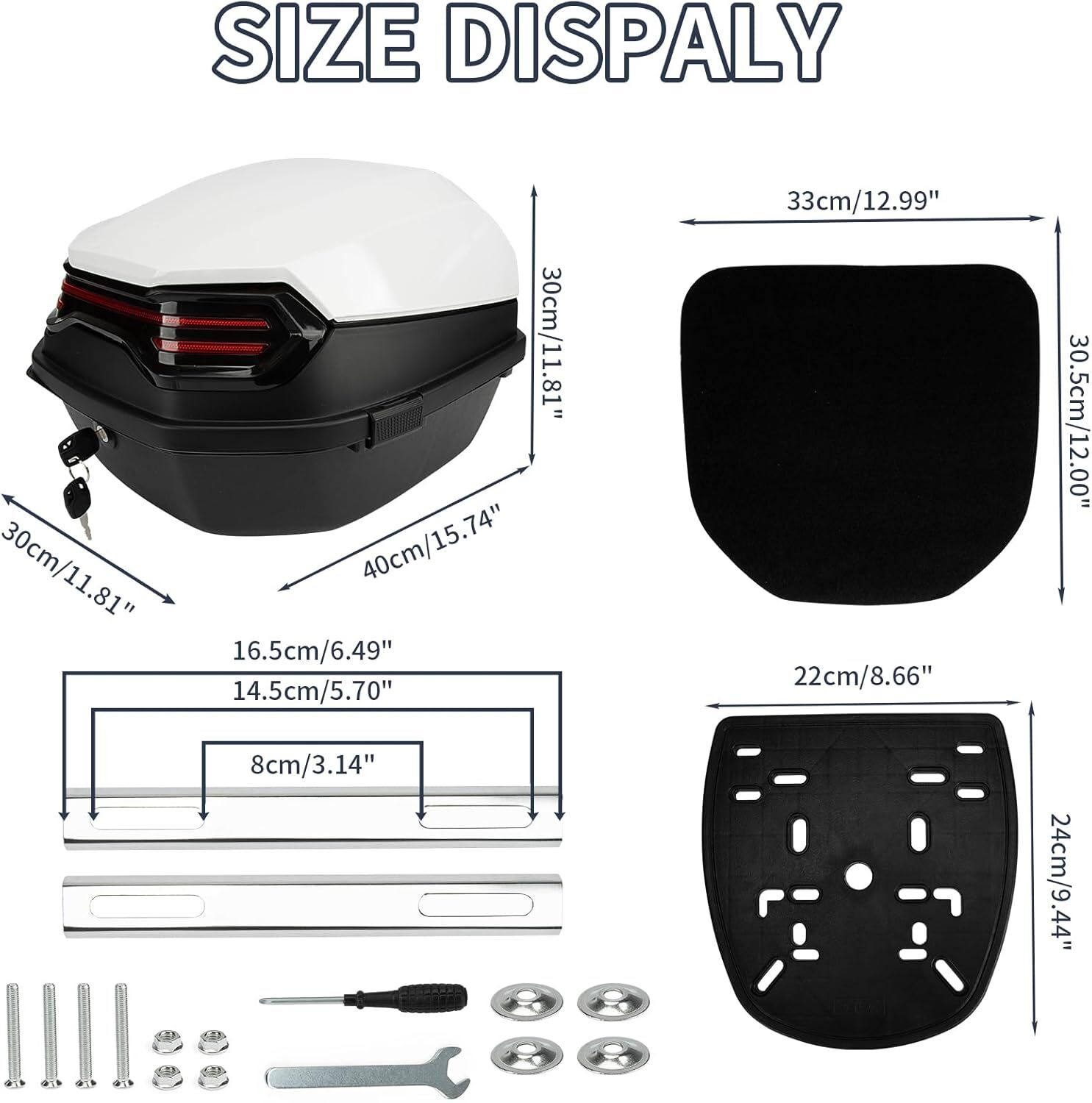 PSLER Universal Tailbox With Soft Backrest – Motorcycle Scooter Daily Top Box