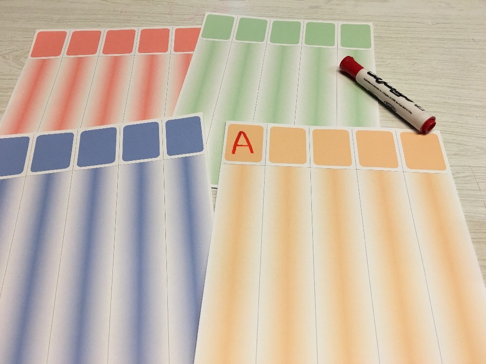 Upper & Lower Case Letter Sort – 4 Laminated Dry Erase Mats – 260 Letter Cards