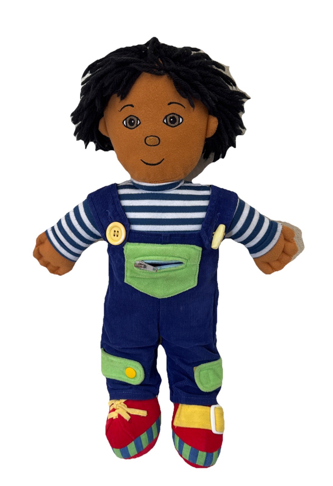 Excellerations Boy Doll 18” Rag Doll Stuffed & Clothed for Learning To Dress