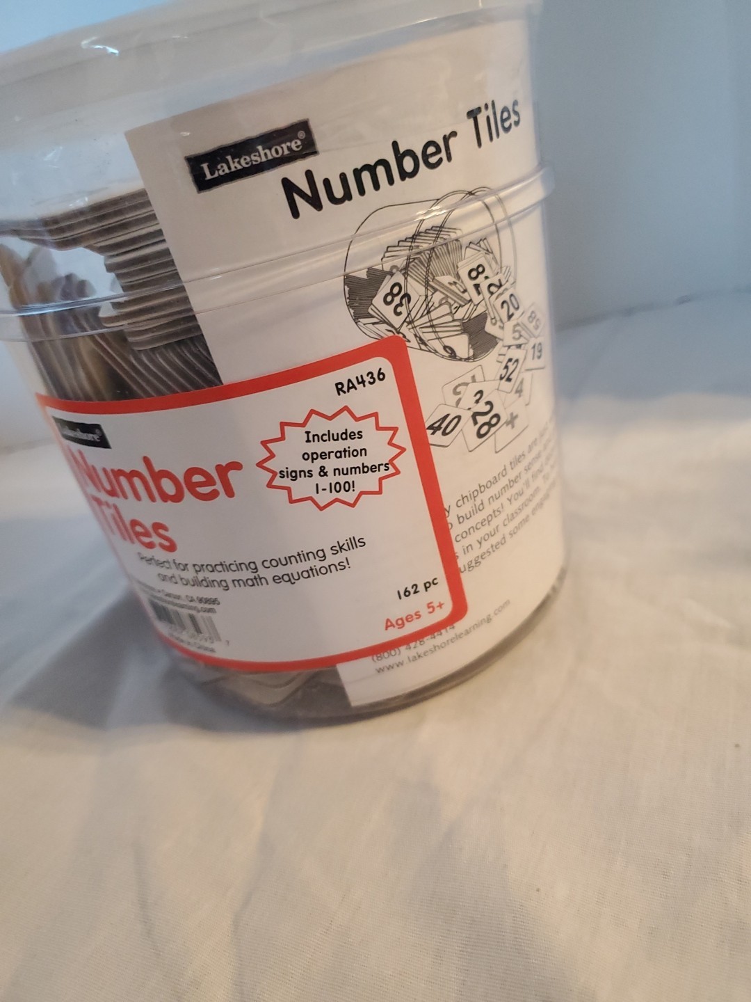 Number Tiles Math Set by Lakeshore Learning