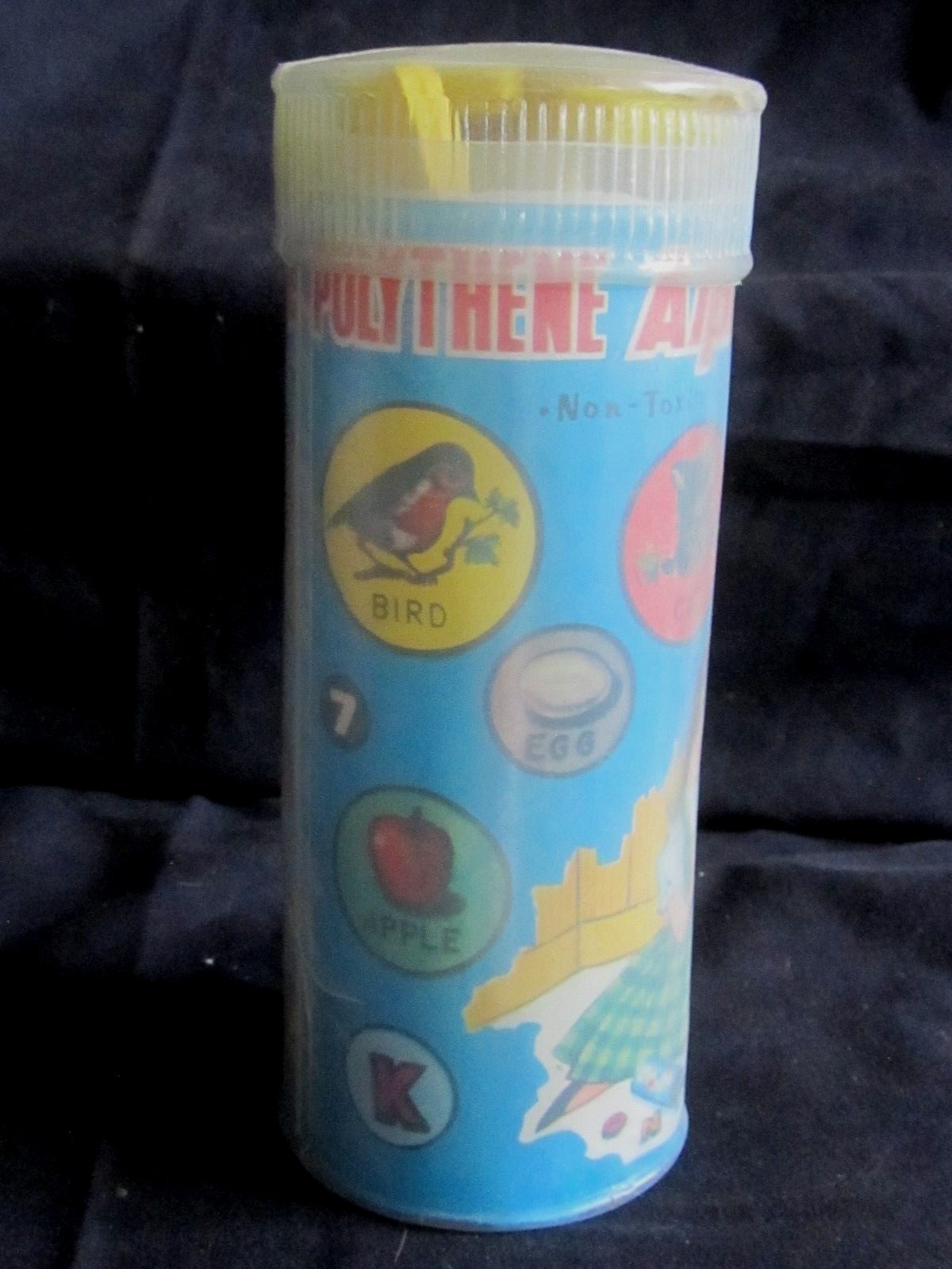 ALPHABET NUMBERS & LETTERS POLYTHENE PLASTIC VINTAGE EDUCATIONAL TOY NOS NEW