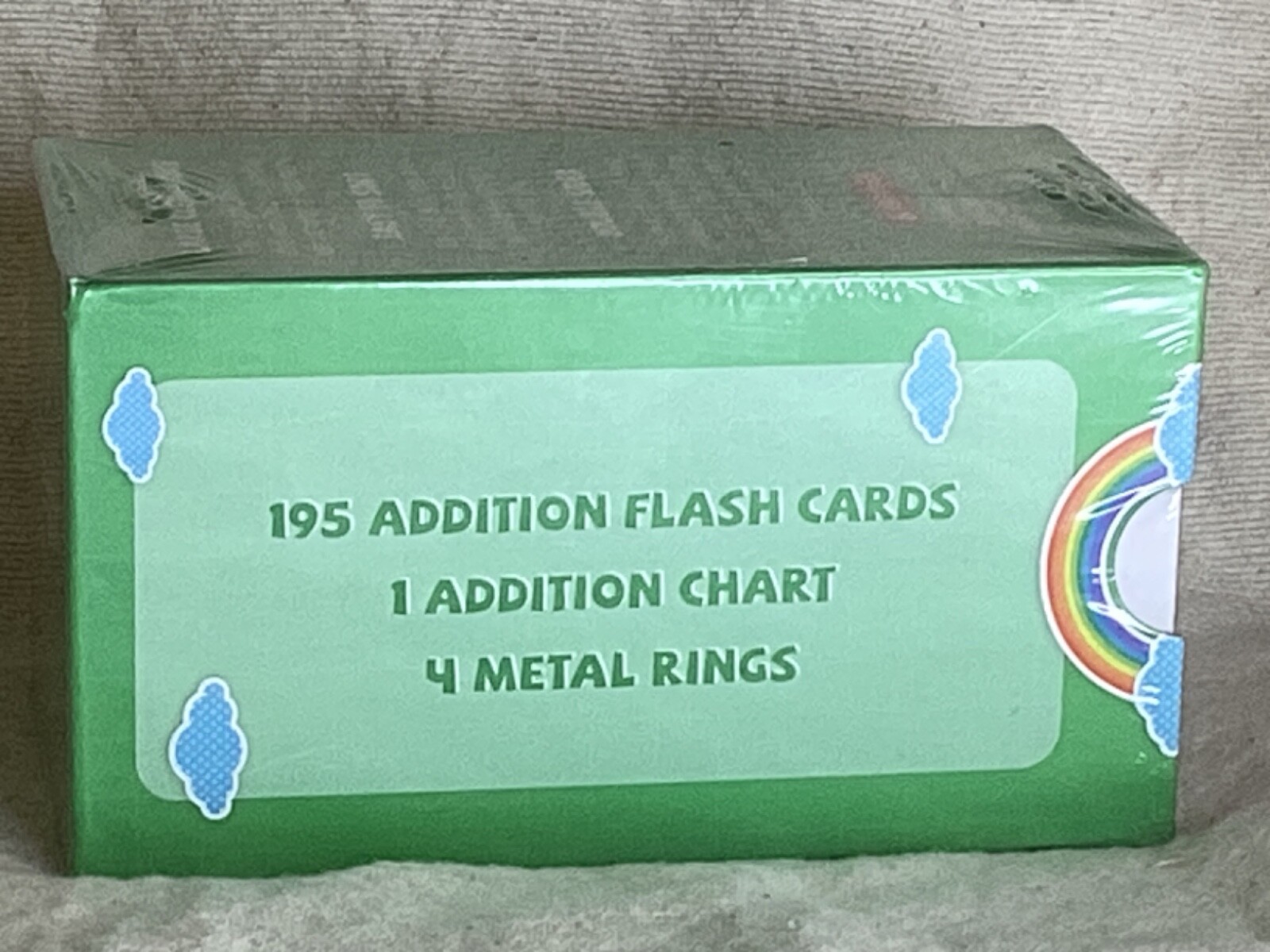 BRAND NEW!!! Eduwell Addition 195 Flash Cards With 4 Metal Rings Full Set 0-12