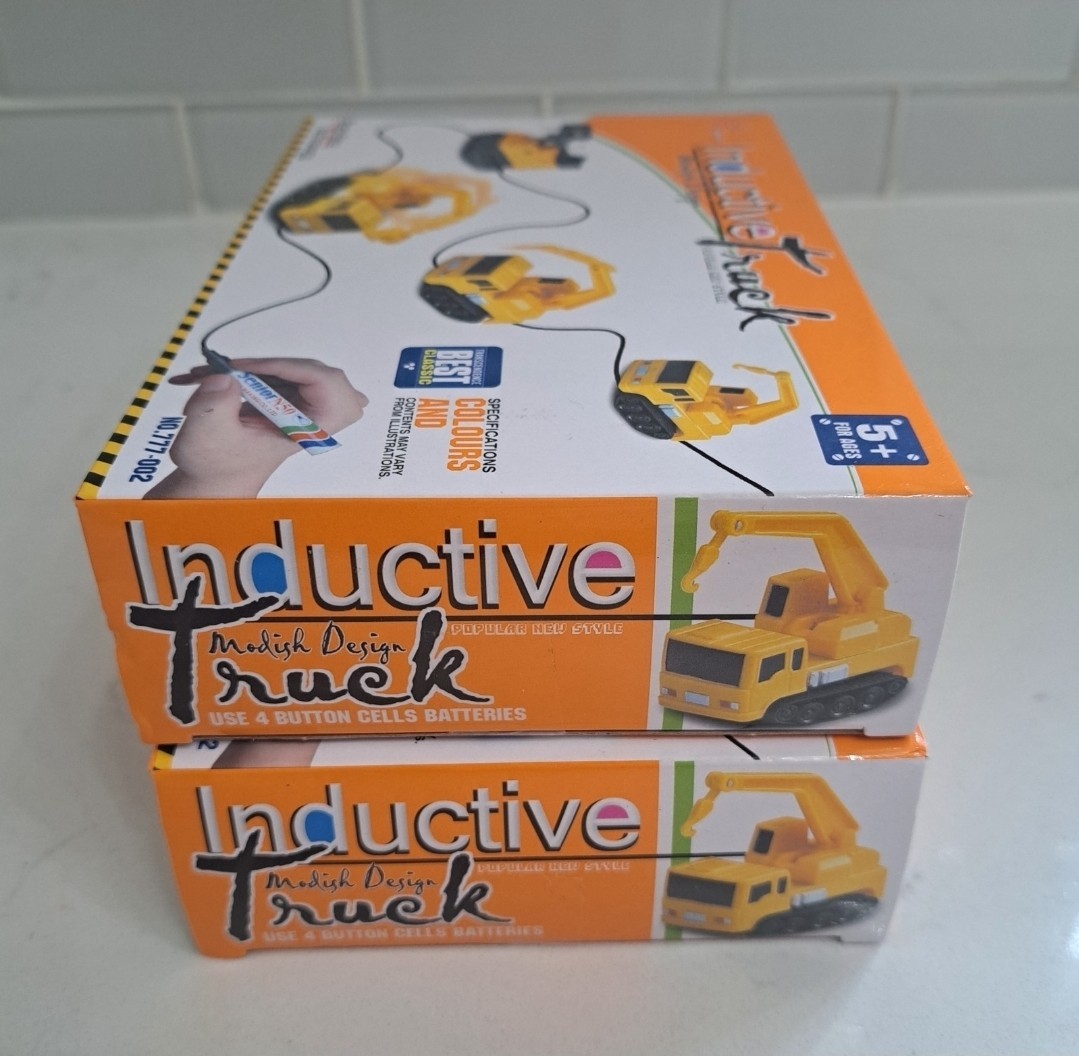 2 LOT Inductive Truck by Modish Design “Will follow any drawn line” New NIB x2